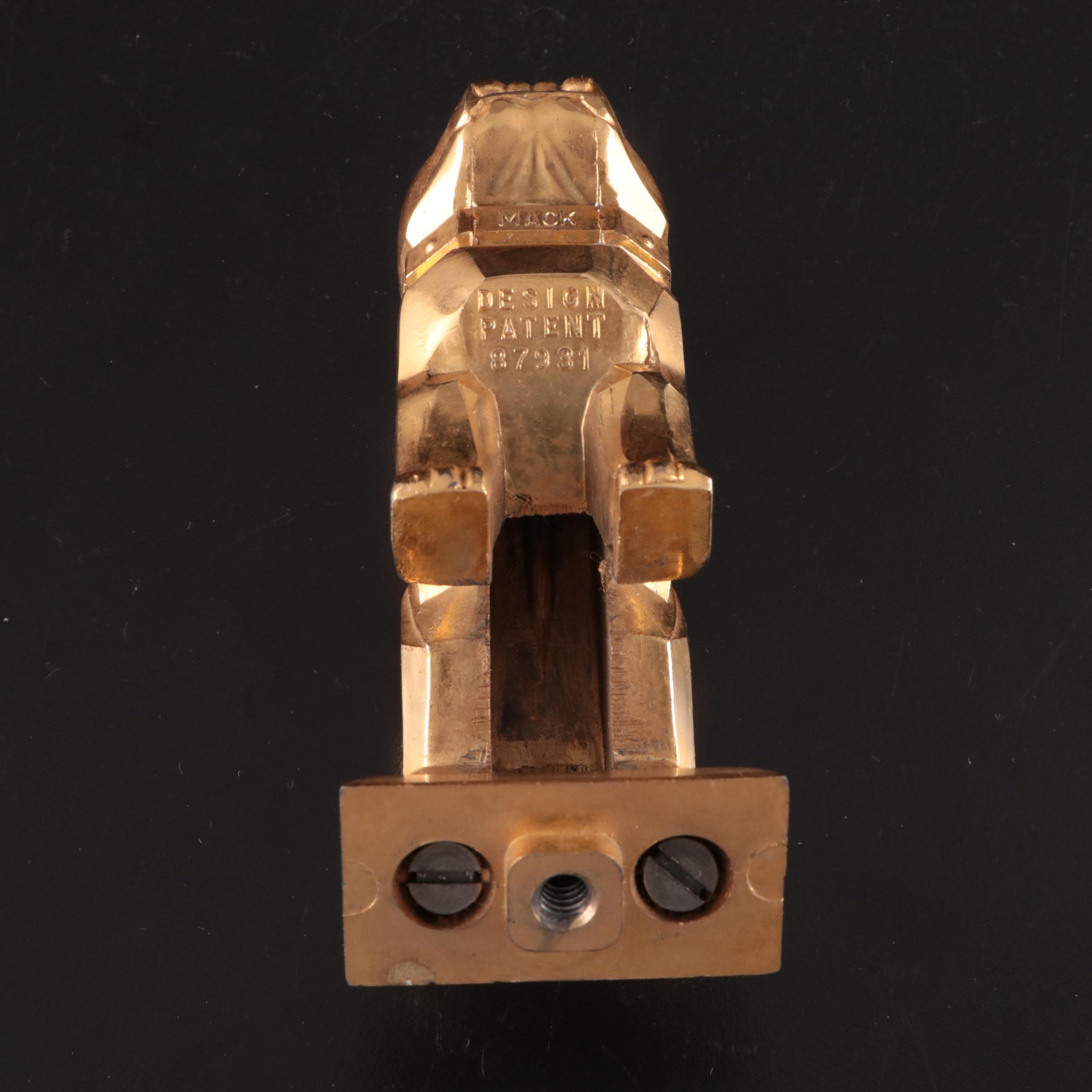 Mack Truck Brass Plated Steel Bulldog Hood Ornament