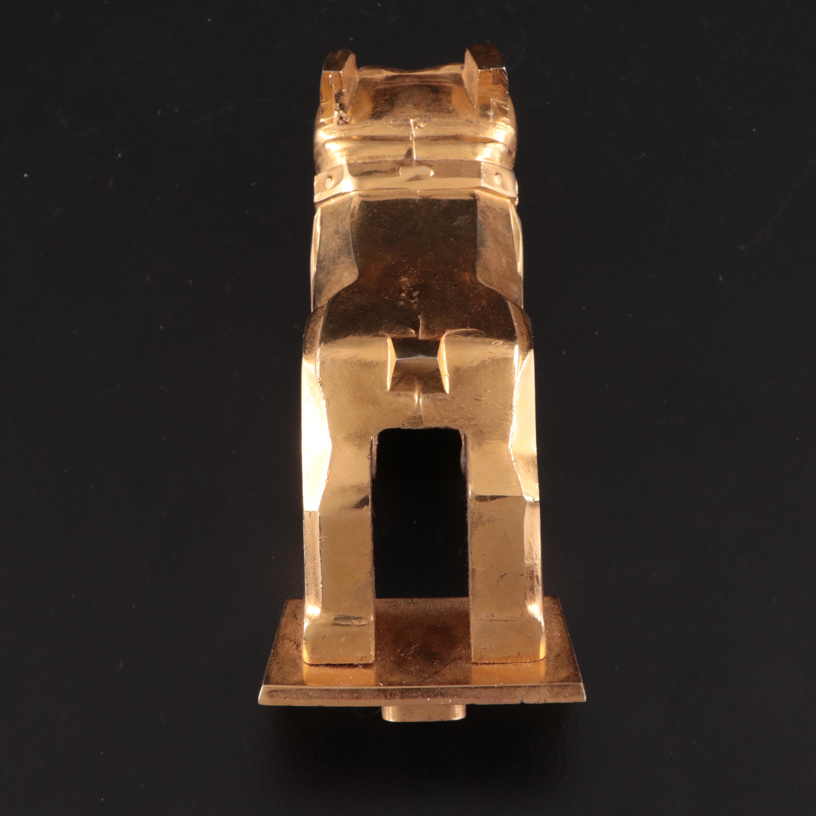 Mack Truck Brass Plated Steel Bulldog Hood Ornament