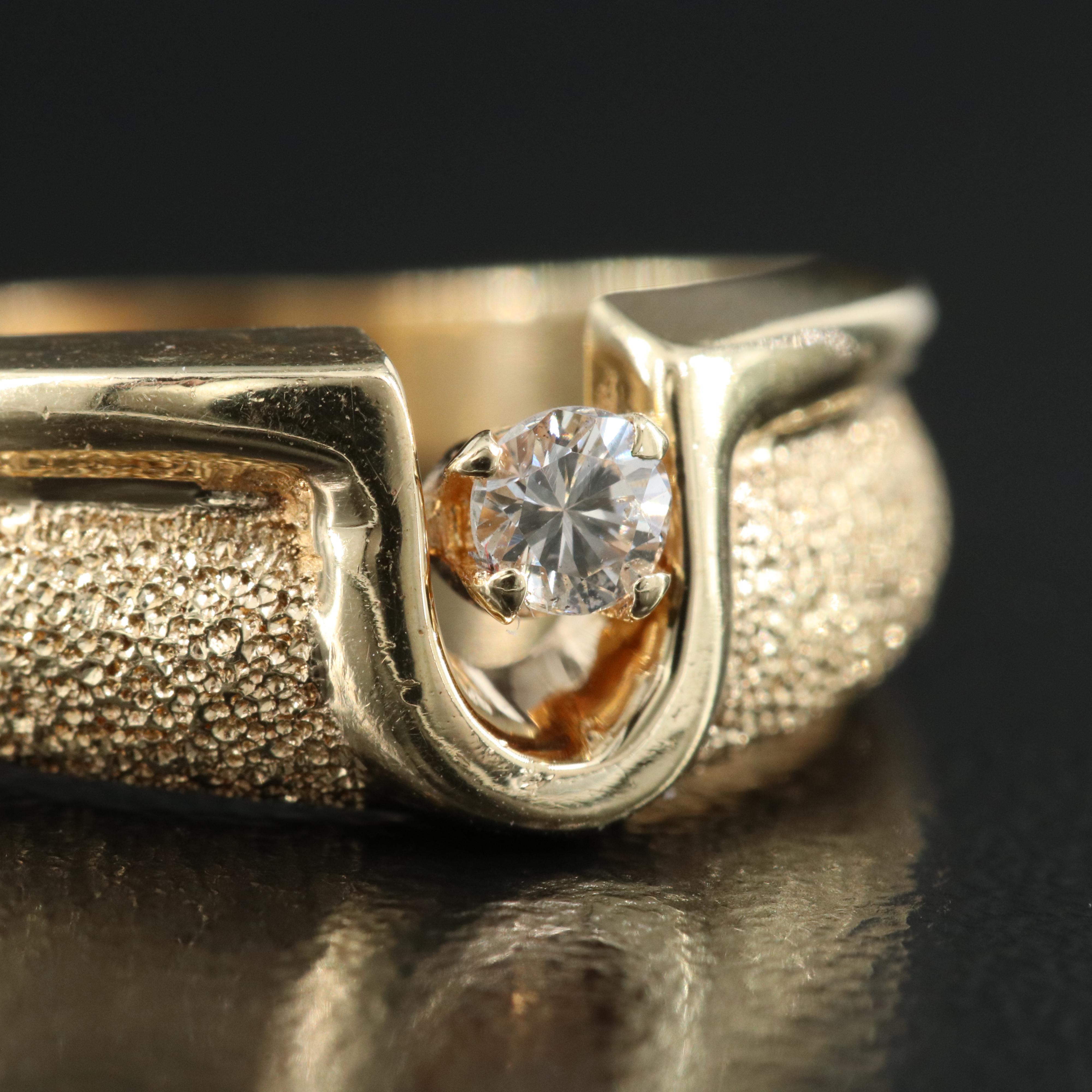 Beverly Hills Gold 14K 0.10 CT Diamond Ring