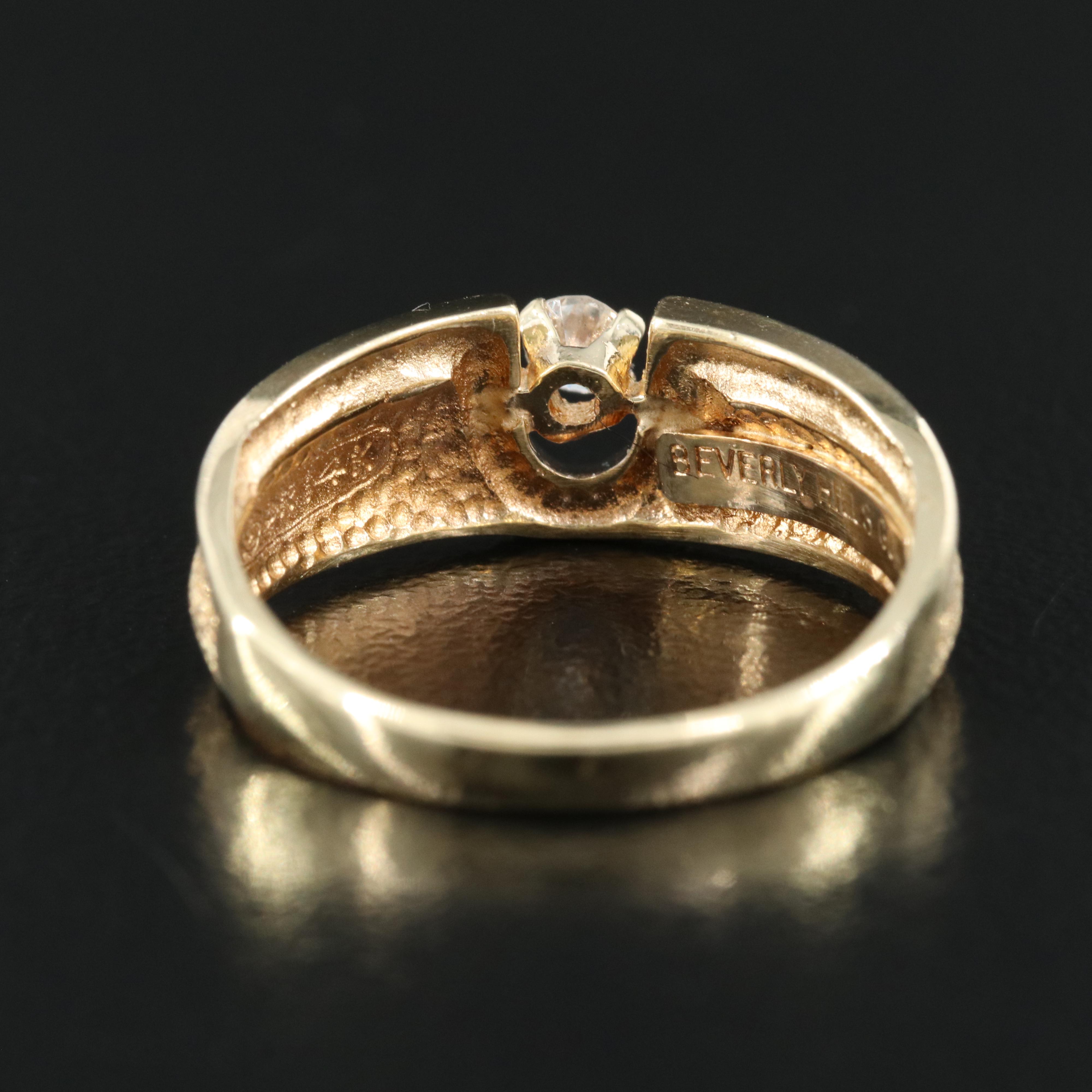 Beverly Hills Gold 14K 0.10 CT Diamond Ring