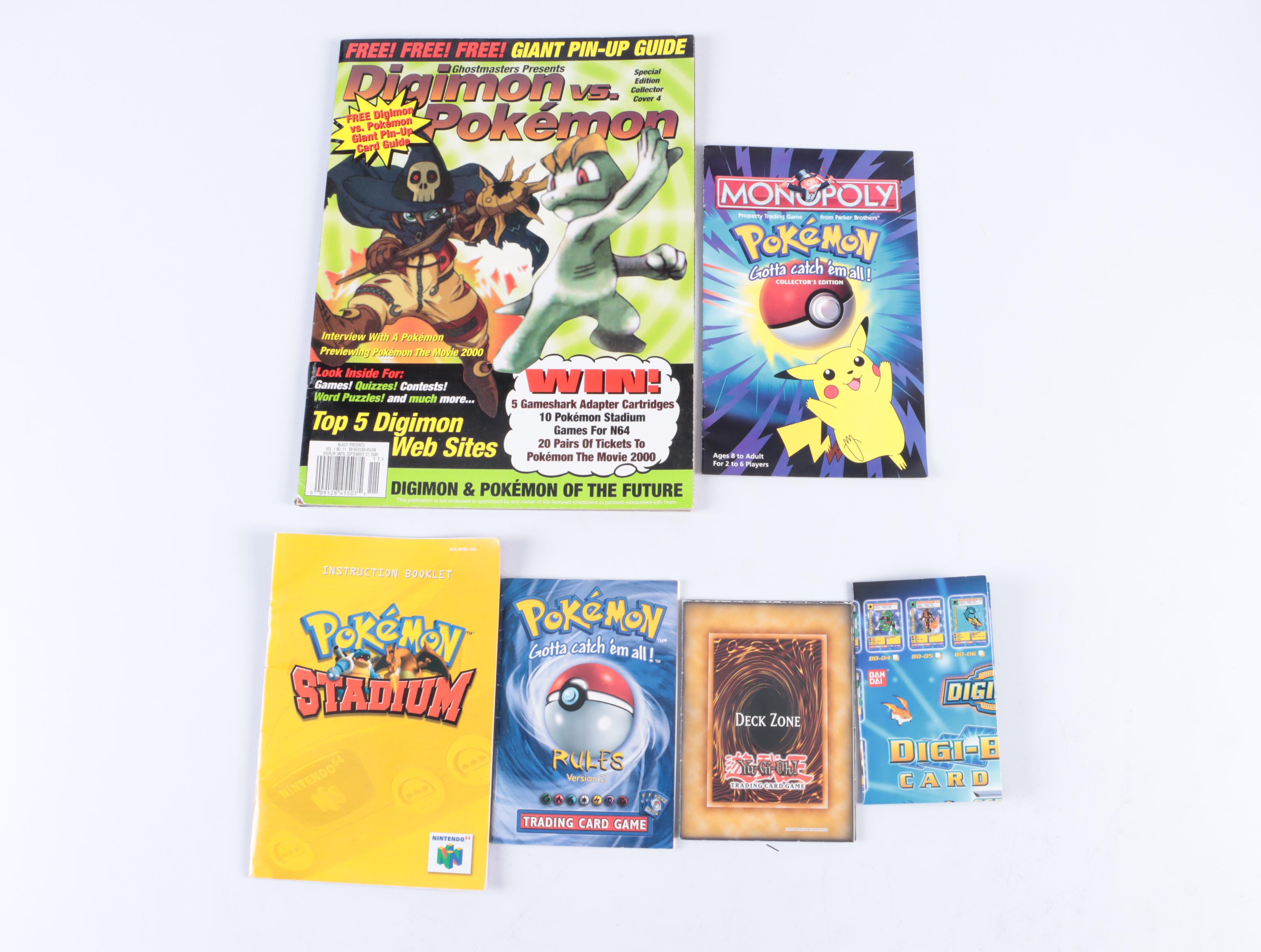 Pokémon VHS Tapes with Digimon & Pokémon Cards and More