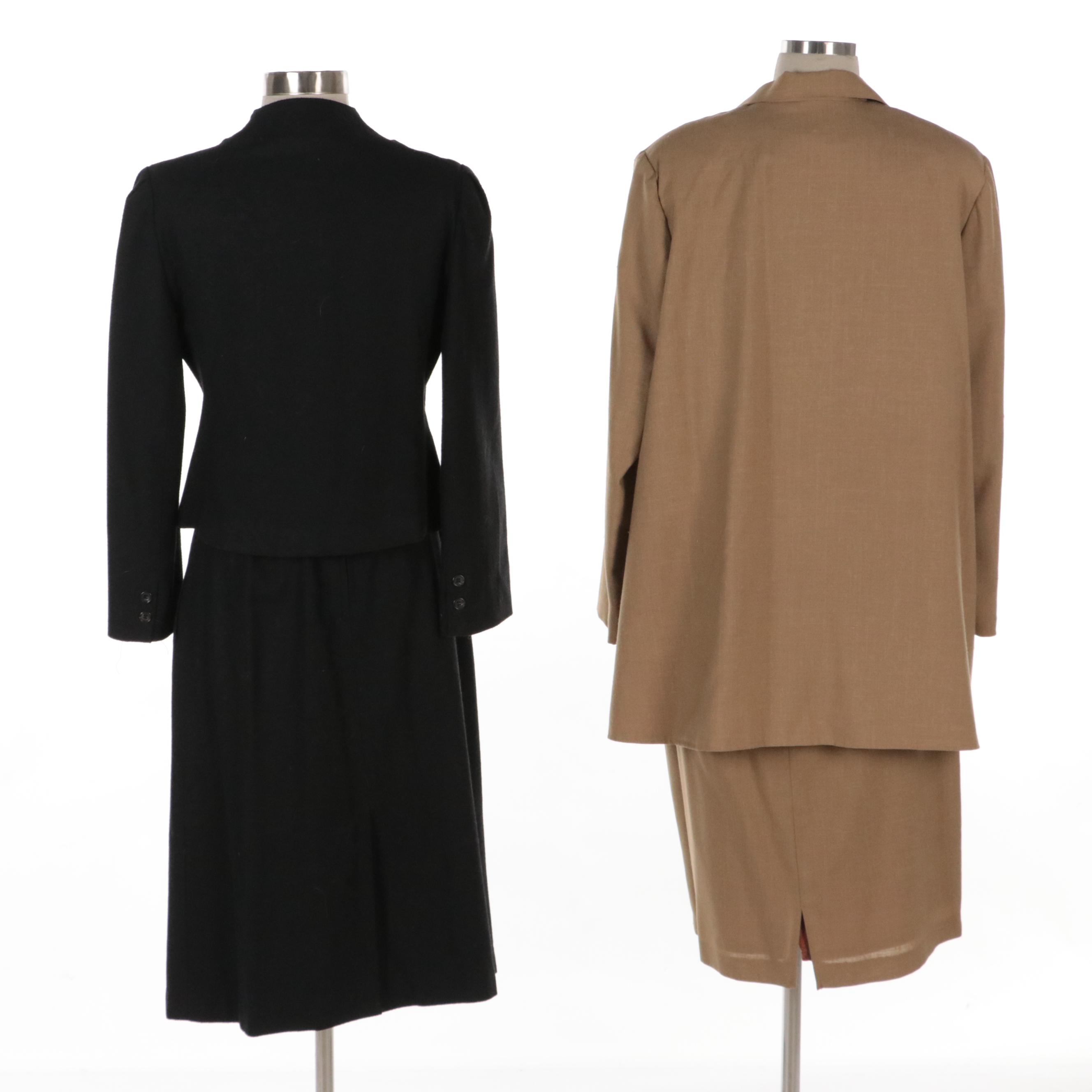 Chad Stevens and Raphaelo Tan and Charcoal Grey Skirt Suits