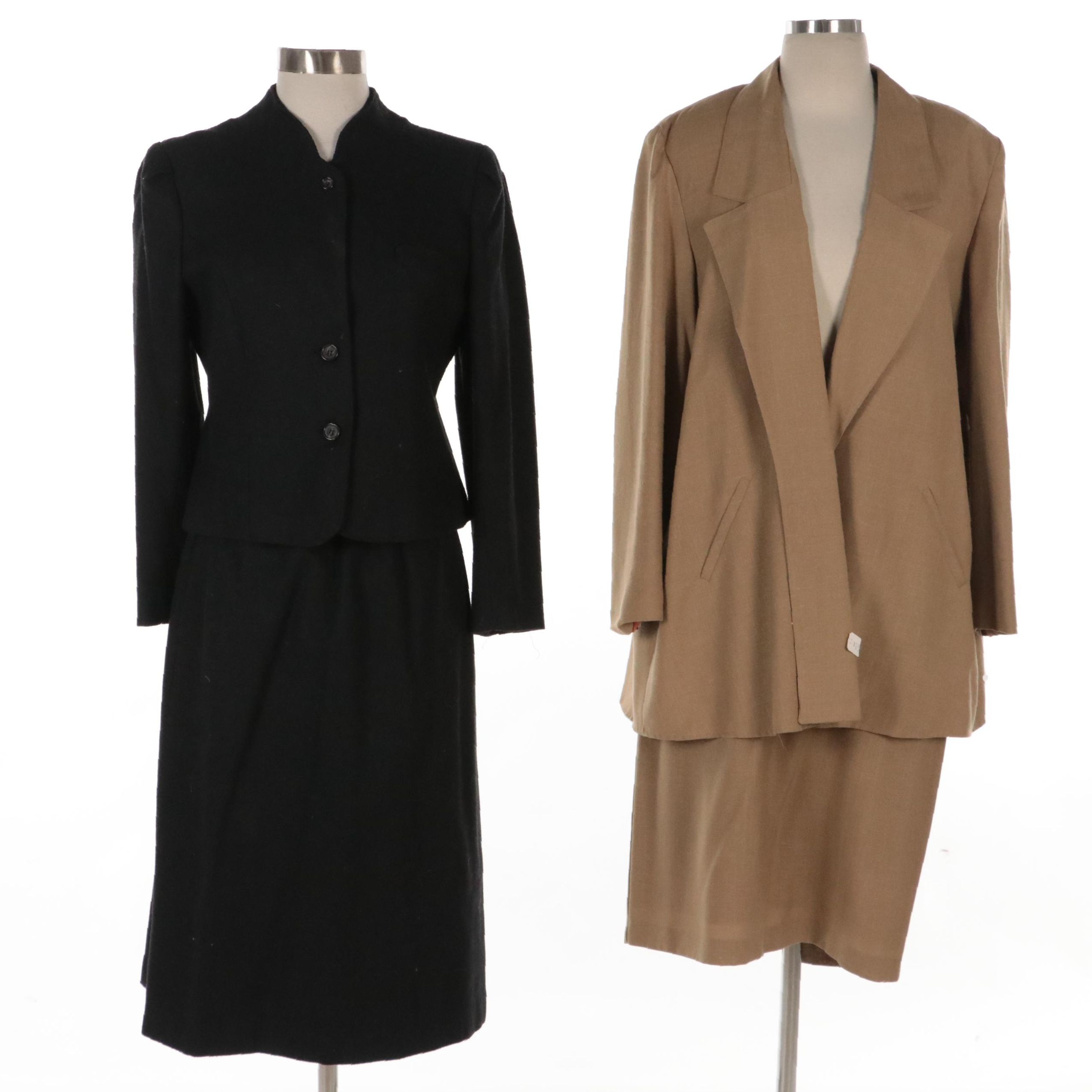 Chad Stevens and Raphaelo Tan and Charcoal Grey Skirt Suits