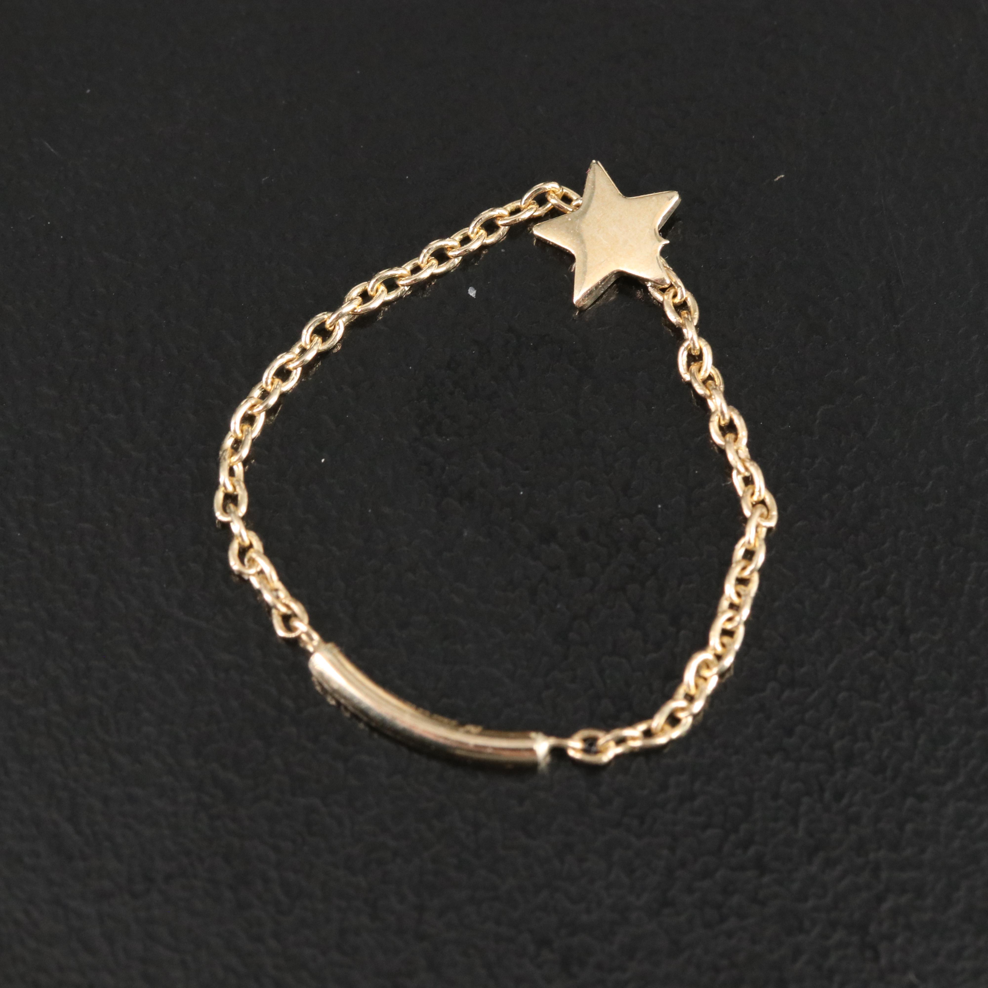 10K Star Chain Ring