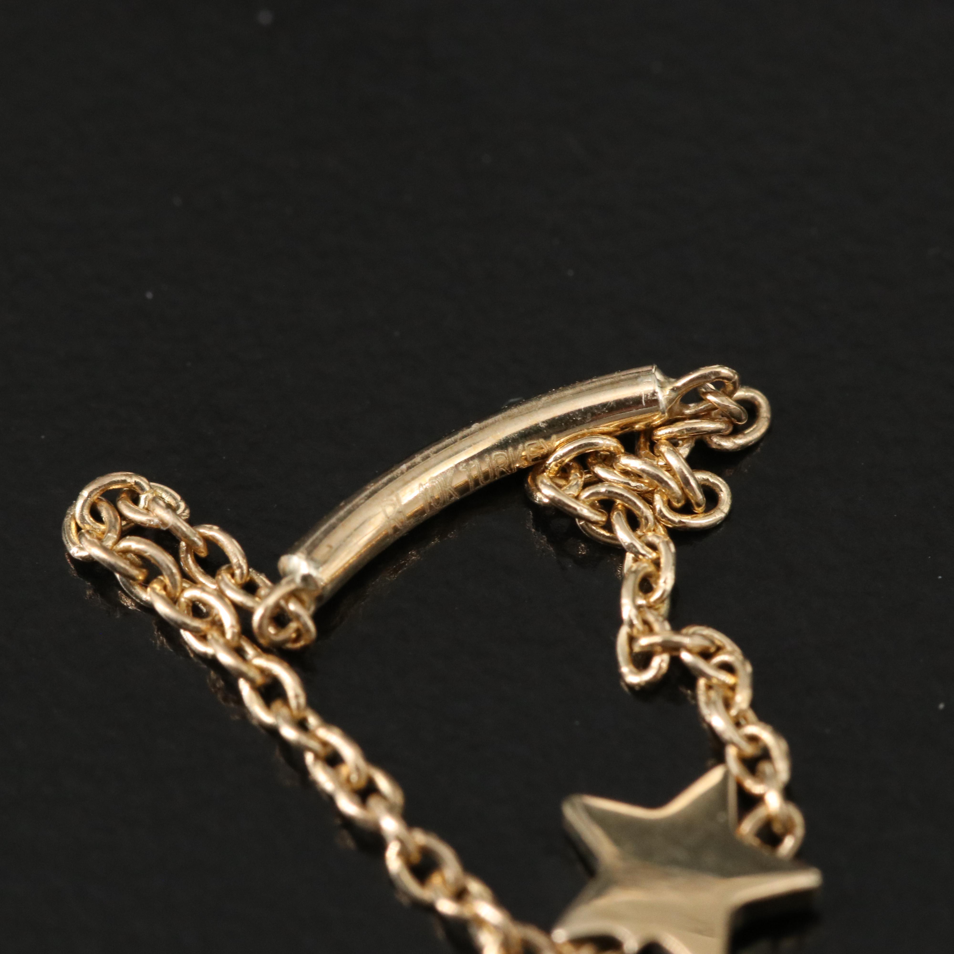 10K Star Chain Ring