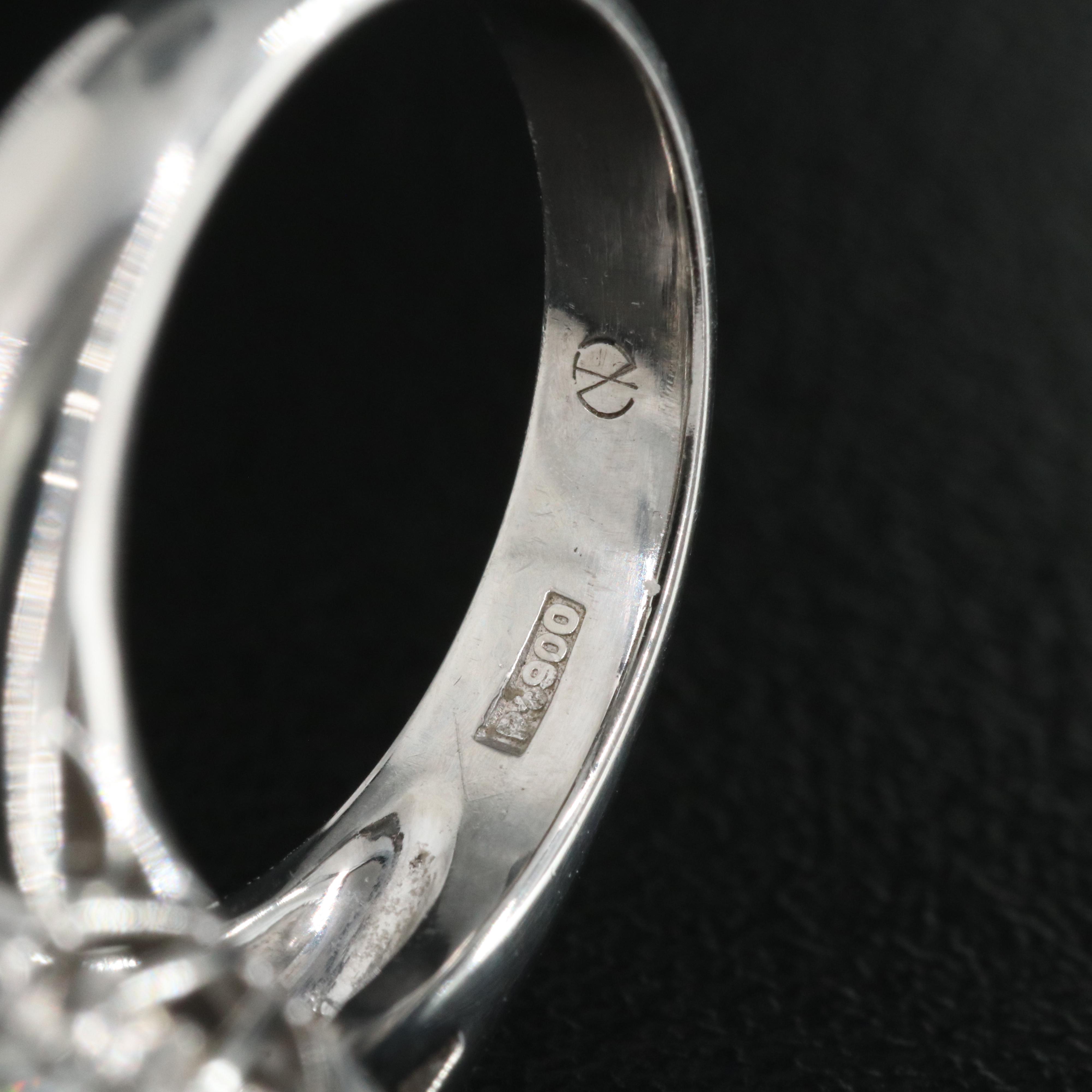 Platinum Black Opal and Diamond Ring