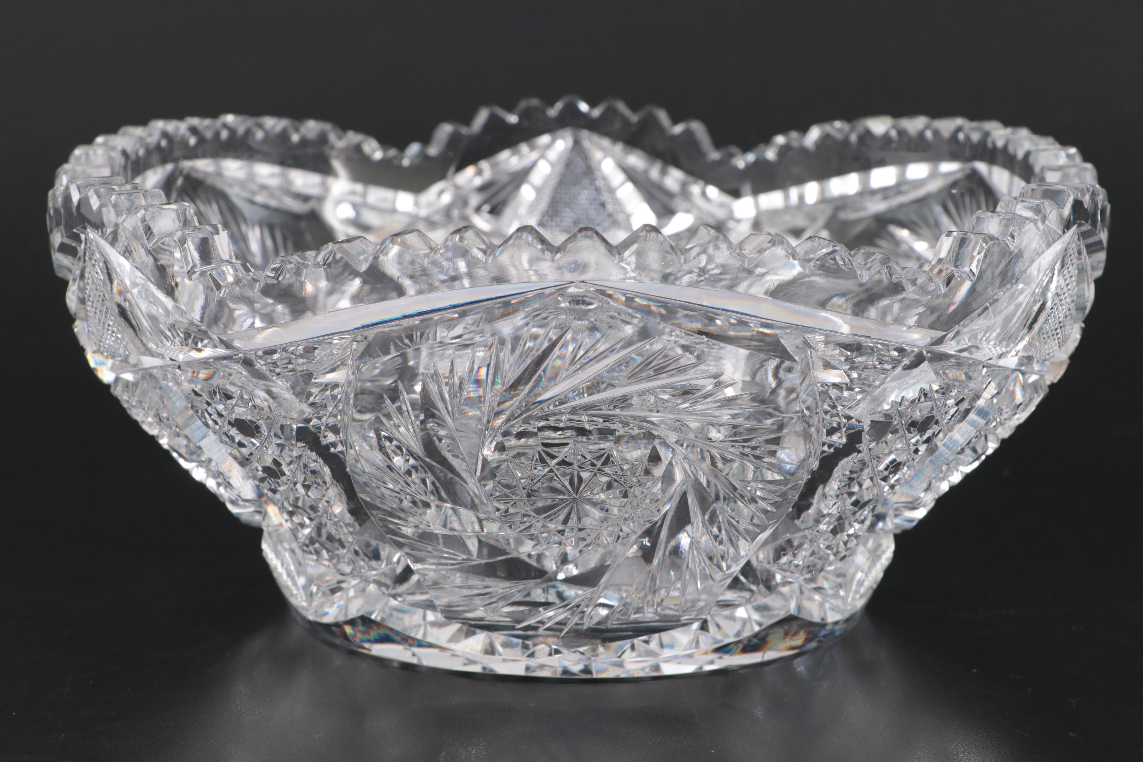 Pressed Glass Bowls with Pinwheel Design and More