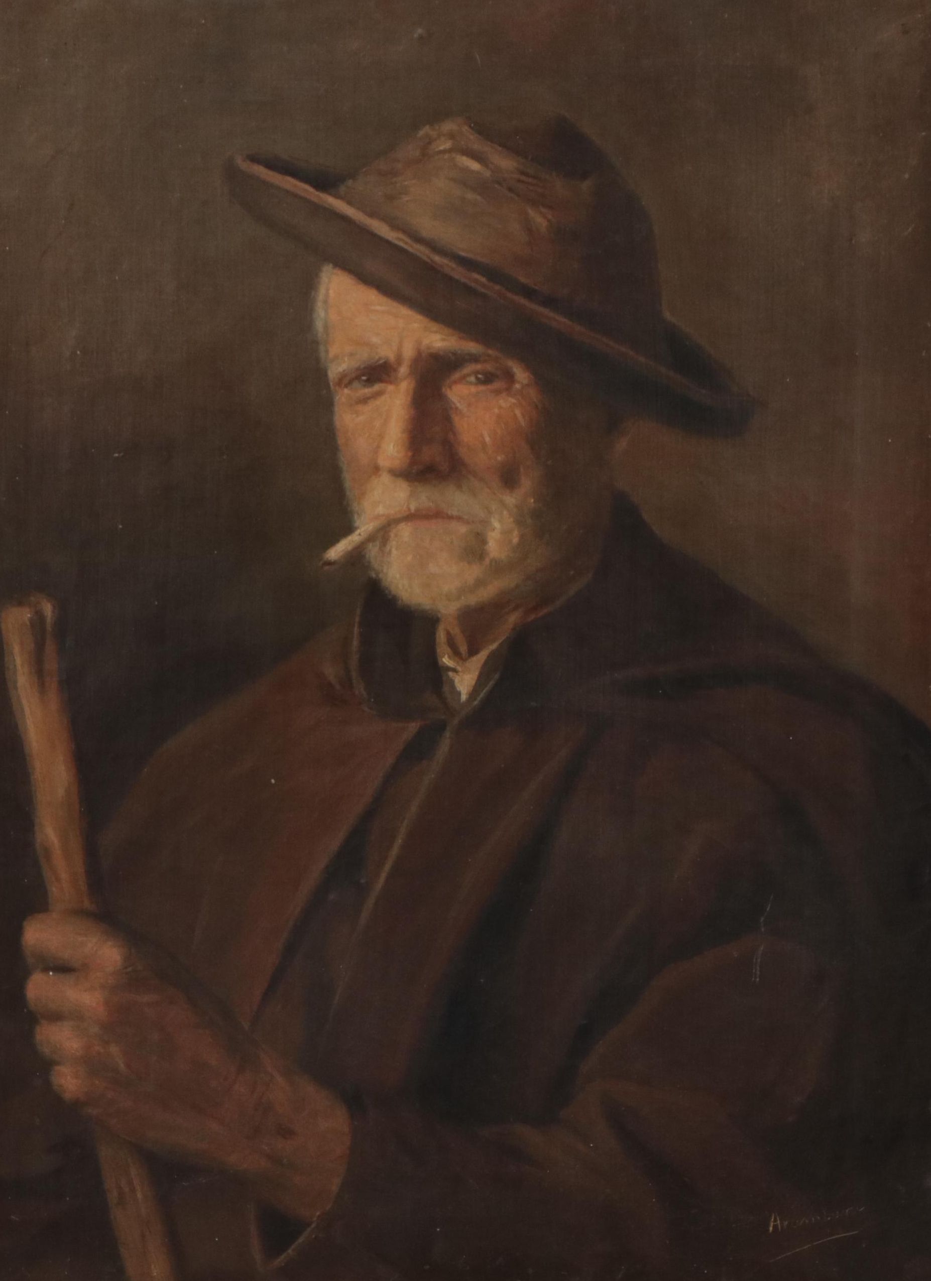 Continental School Portrait Oil Painting, Late 19th Century