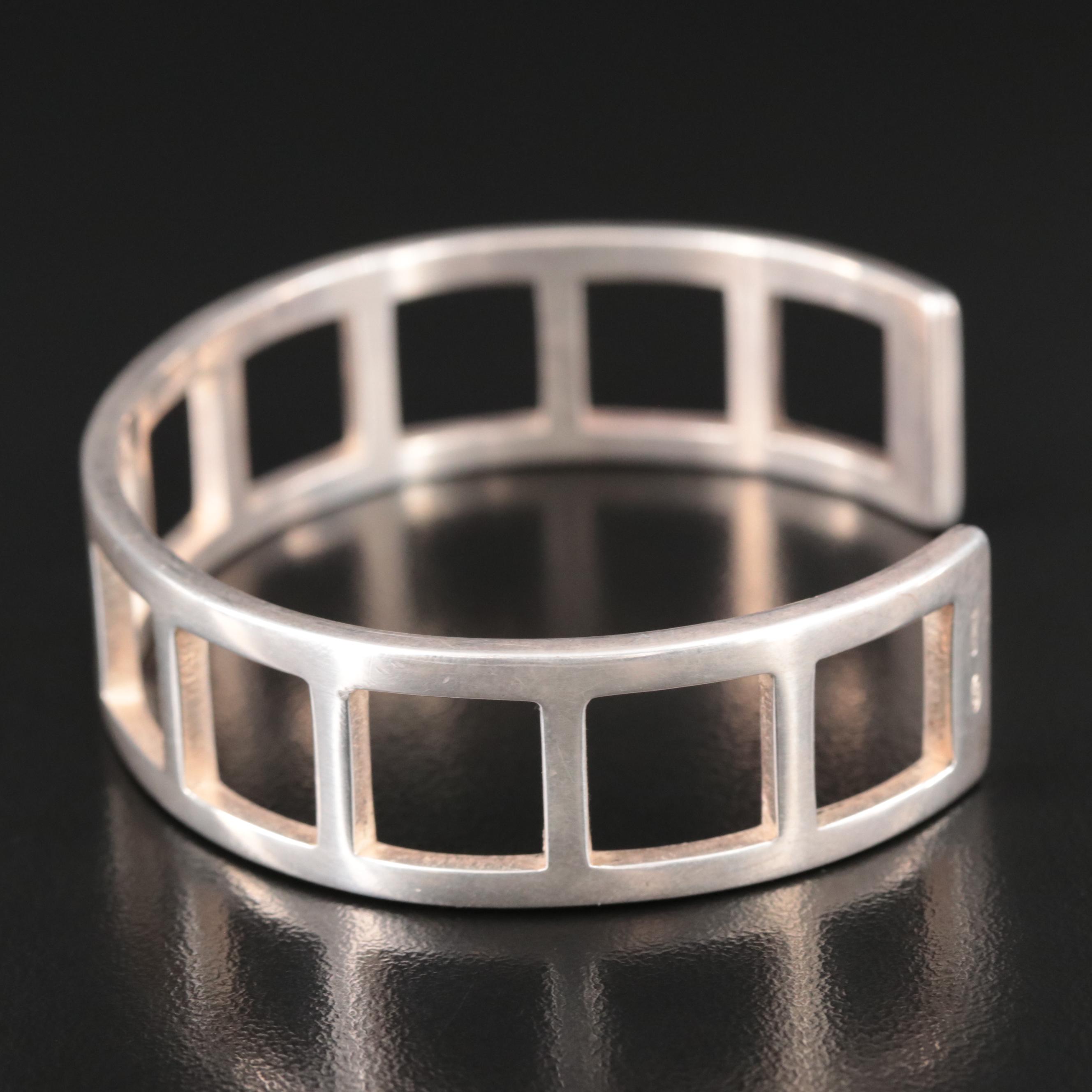 Gucci Sterling Square Cut-Out Cuff