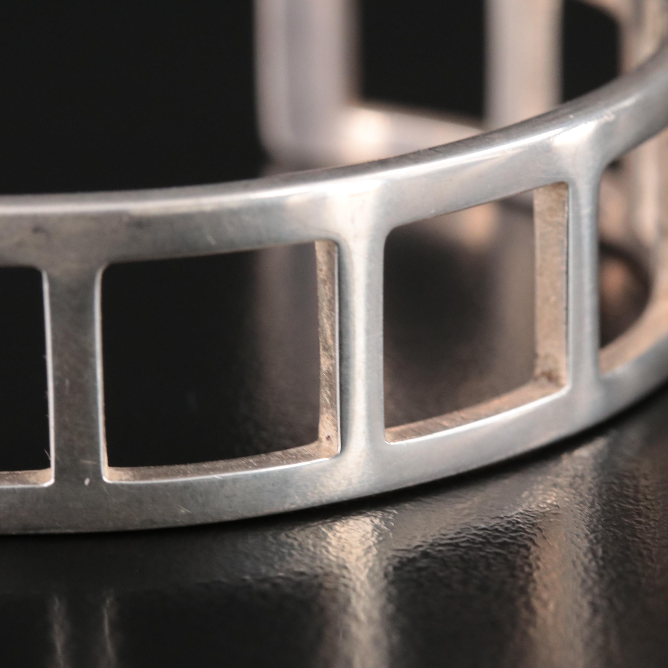 Gucci Sterling Square Cut-Out Cuff