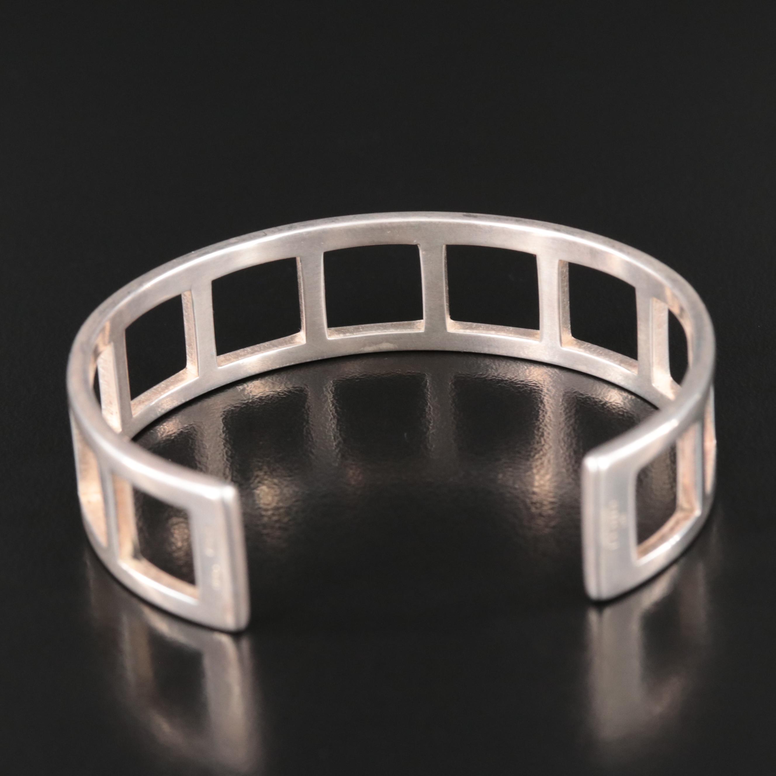 Gucci Sterling Square Cut-Out Cuff