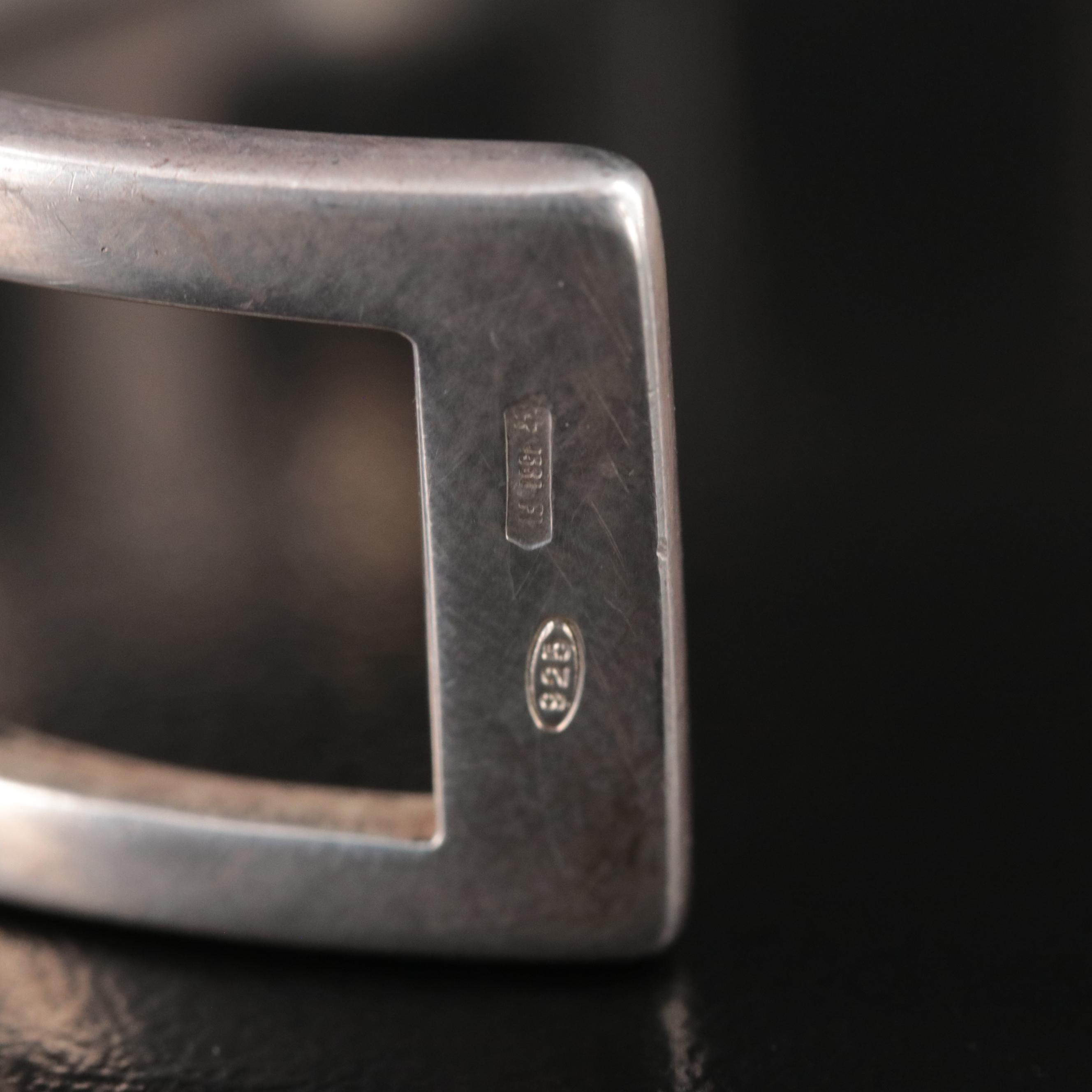 Gucci Sterling Square Cut-Out Cuff