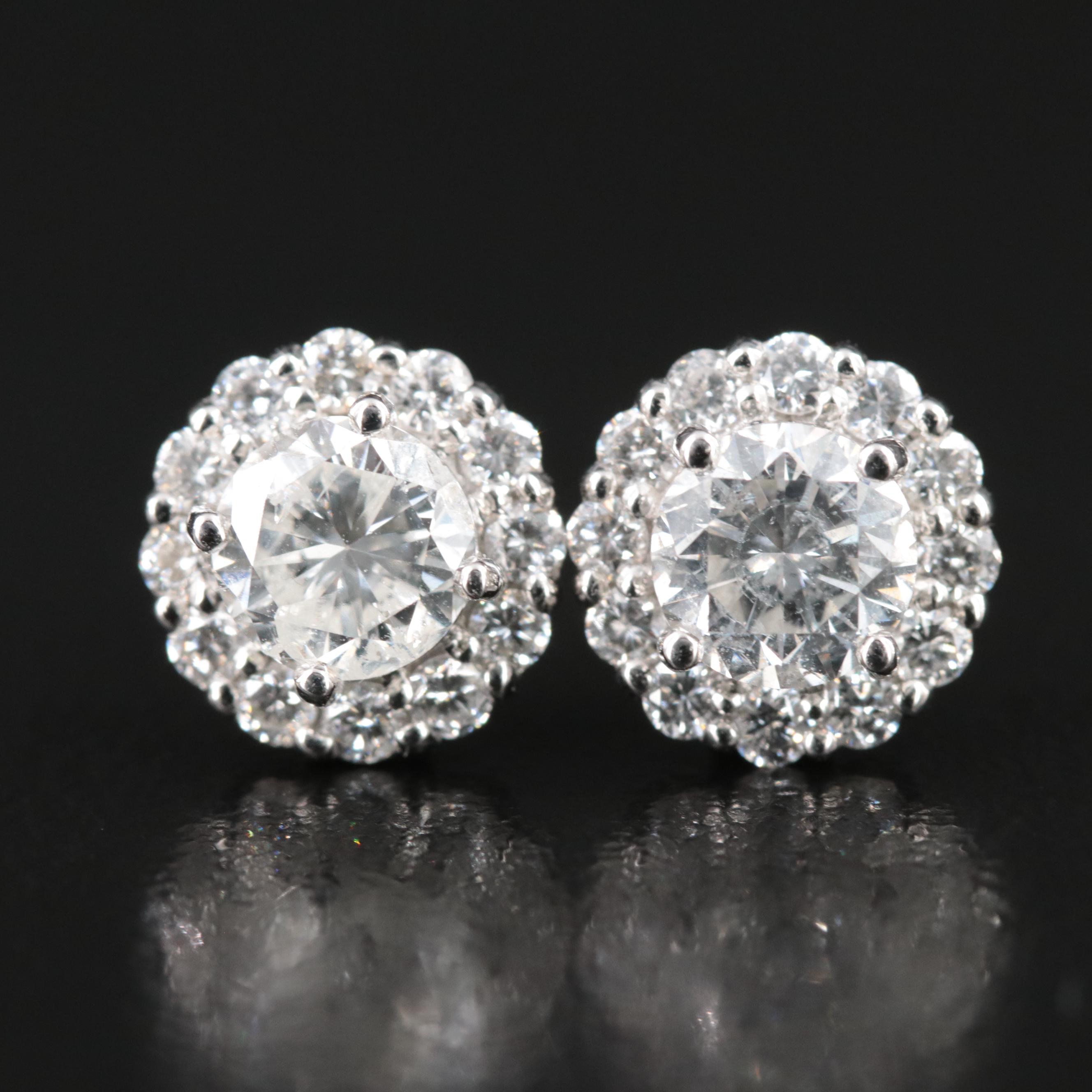 Platinum 1.96 CTW Diamond Earrings