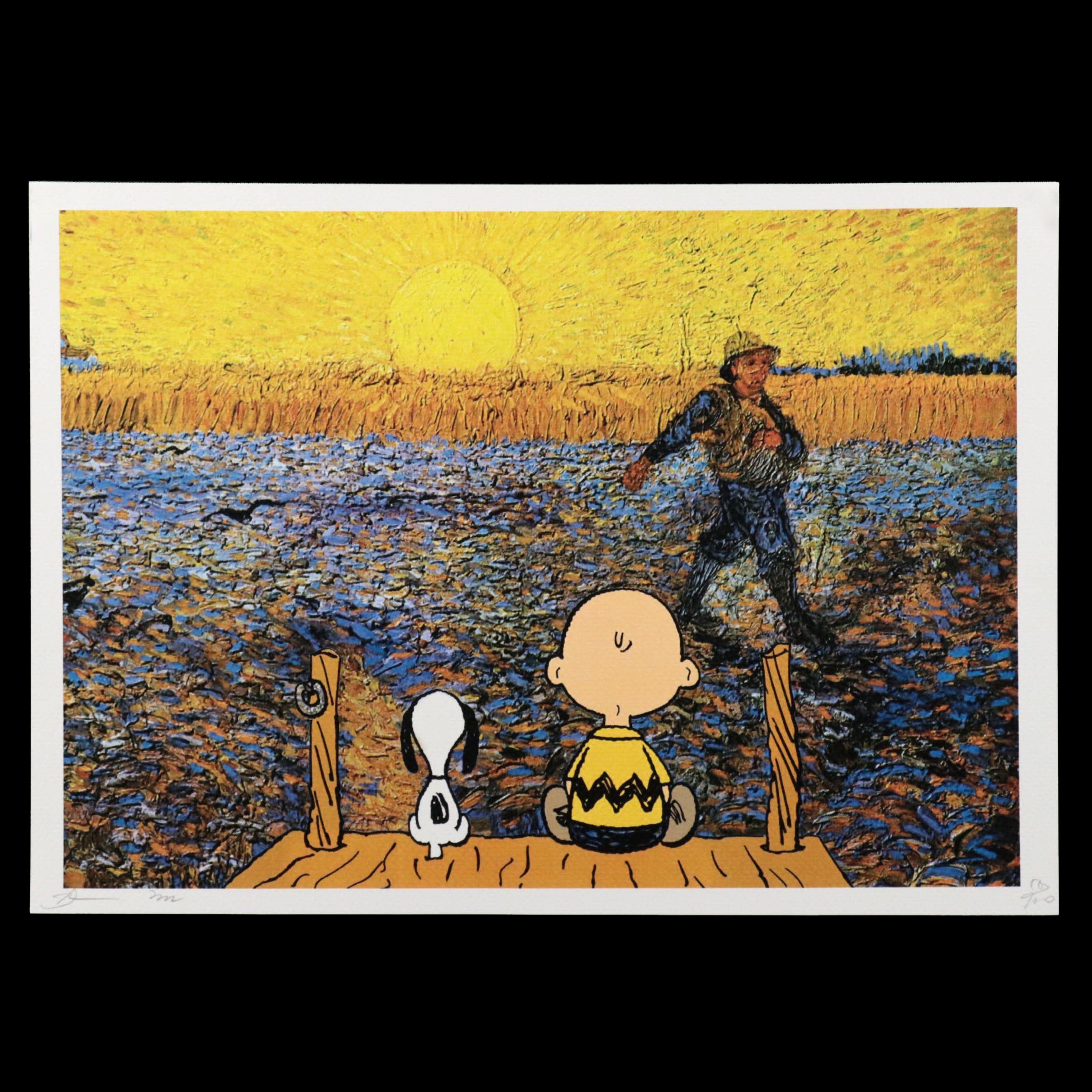 Death NYC Pop Art Graphic Print of Snoopy and Charlie Brown
