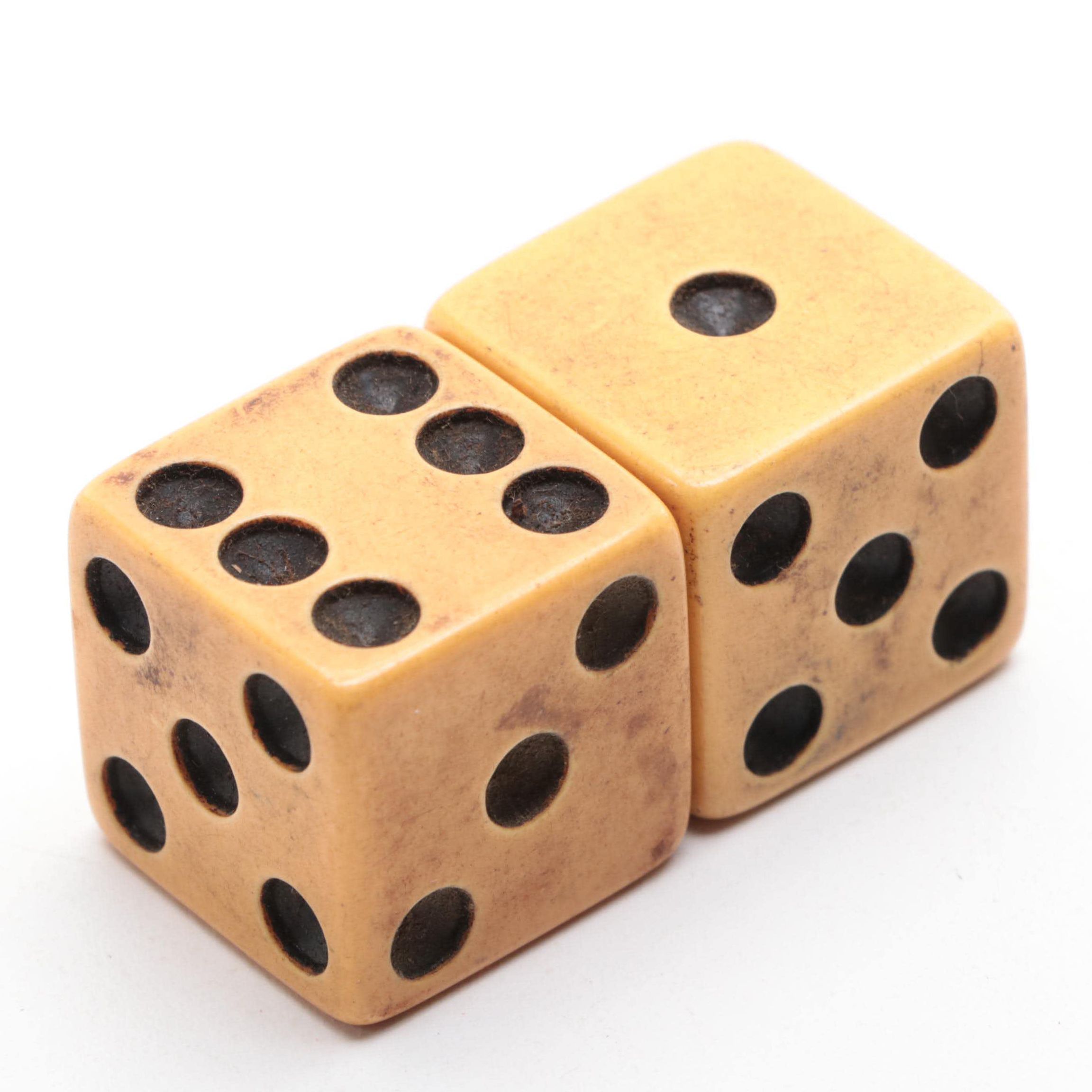 Pair of Celluloid Dice, 20th Century