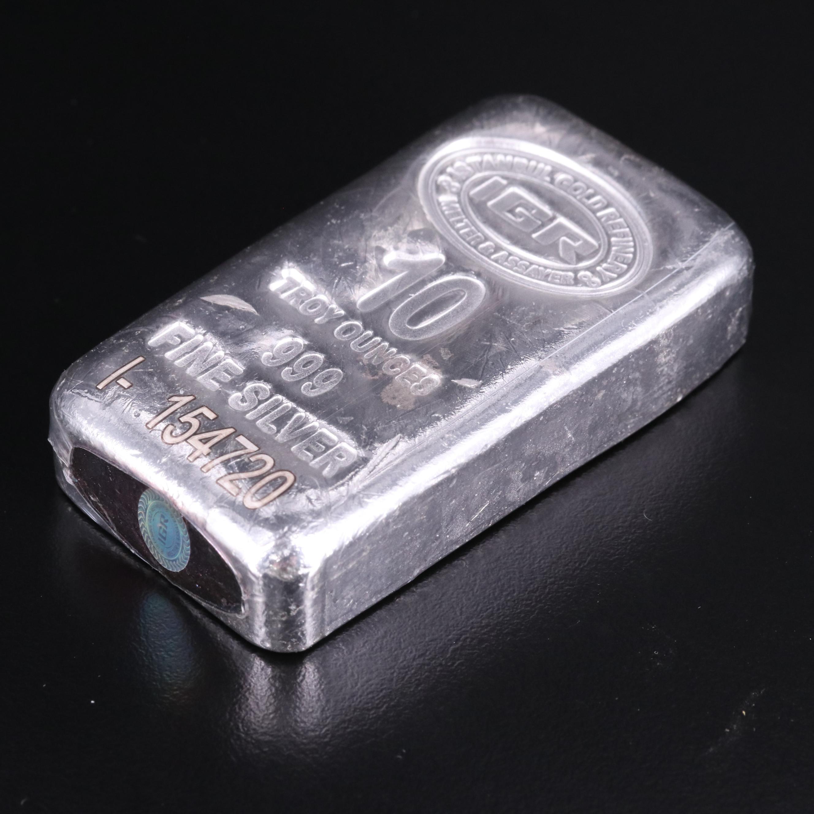 Four 10-Oz. Bars of .999 Fine Silver