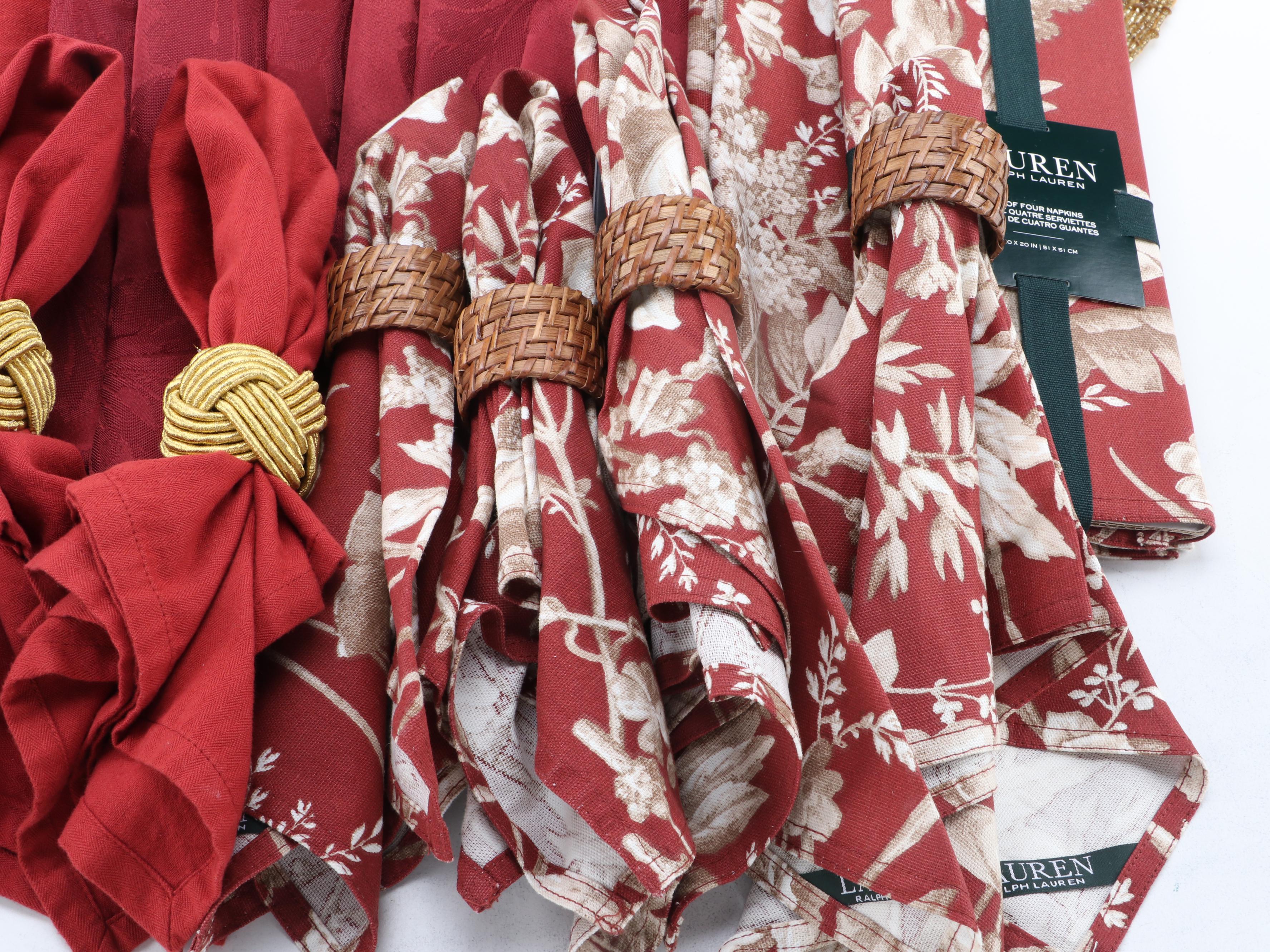 Ralph Lauren Napkins with Other Table Linens and Food Storage Containers
