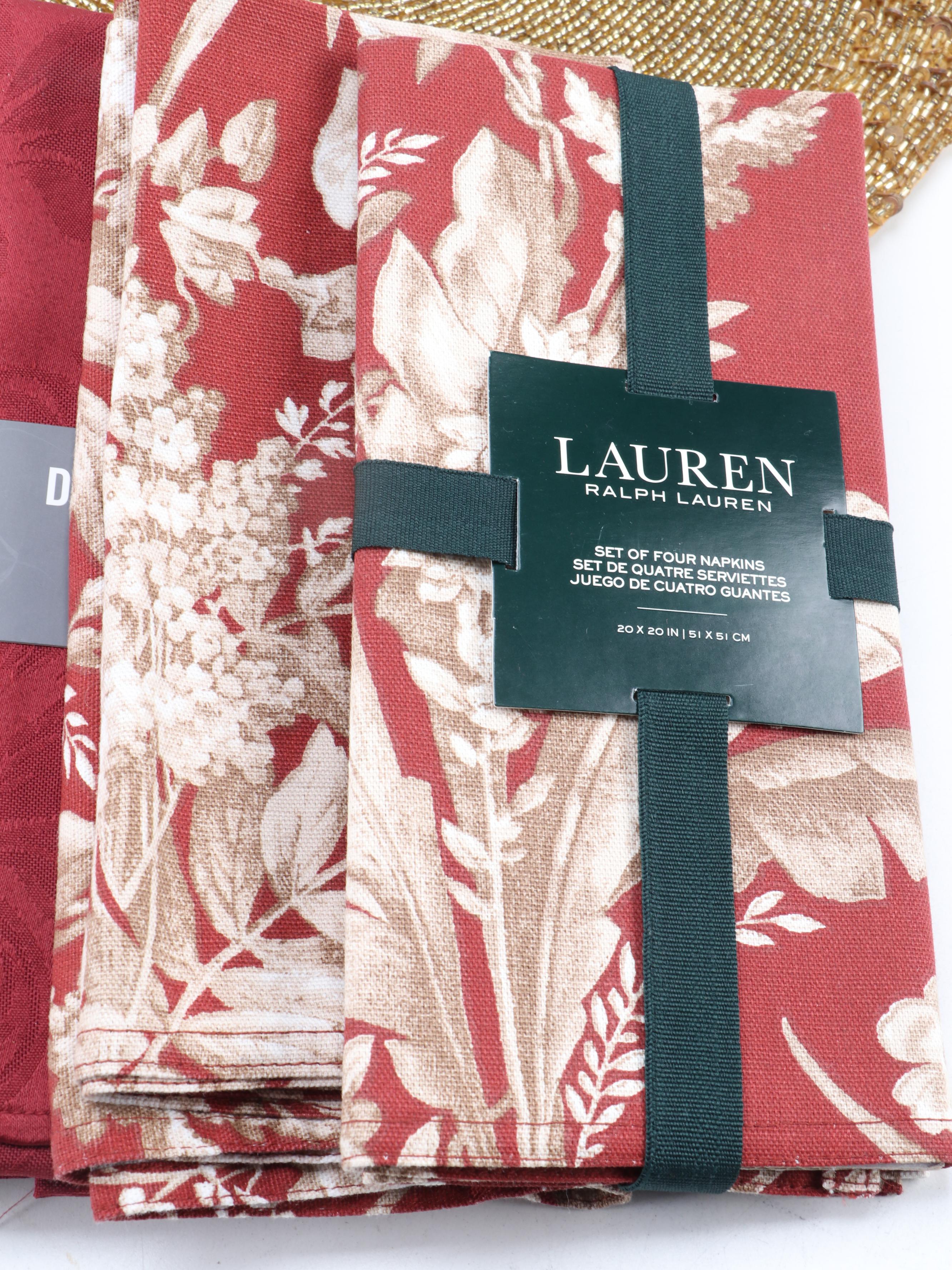 Ralph Lauren Napkins with Other Table Linens and Food Storage Containers