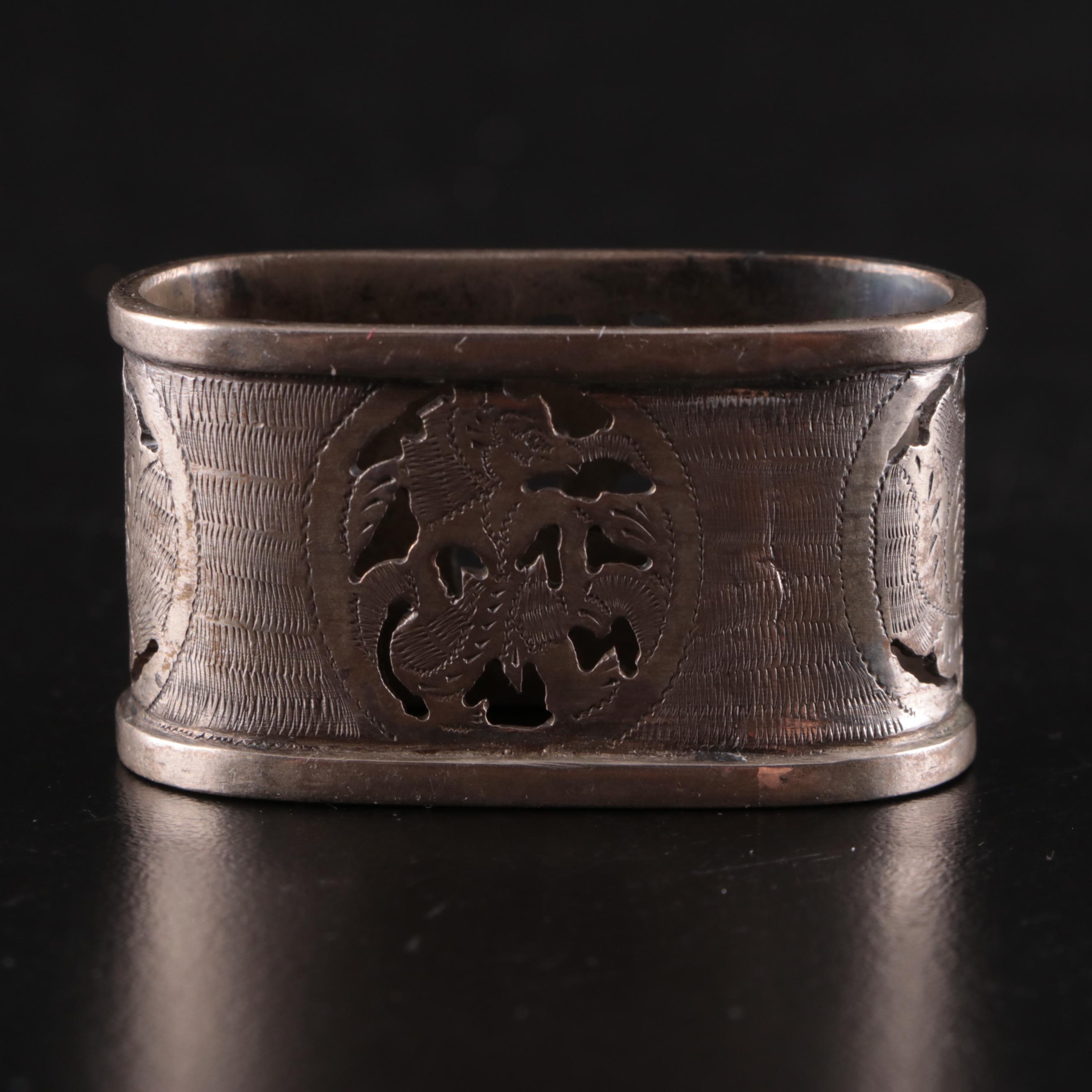 American and International Sterling Silver Table Accessories with Silver Buckle