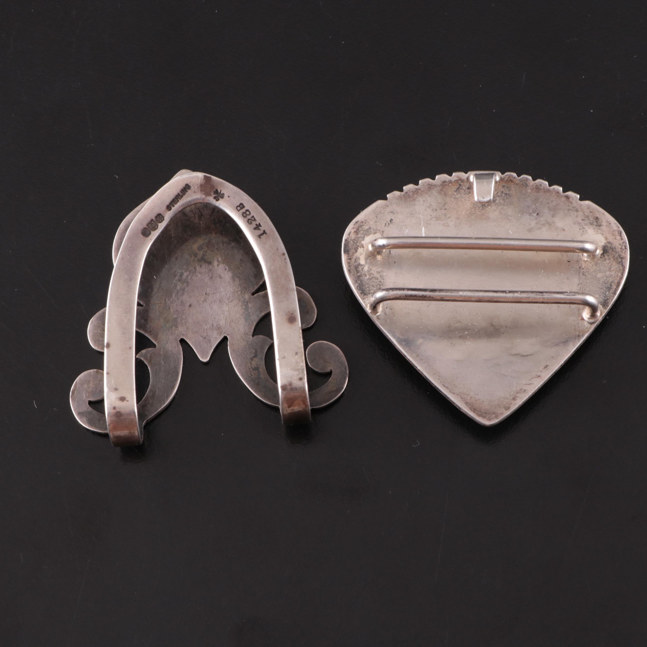 American and International Sterling Silver Table Accessories with Silver Buckle