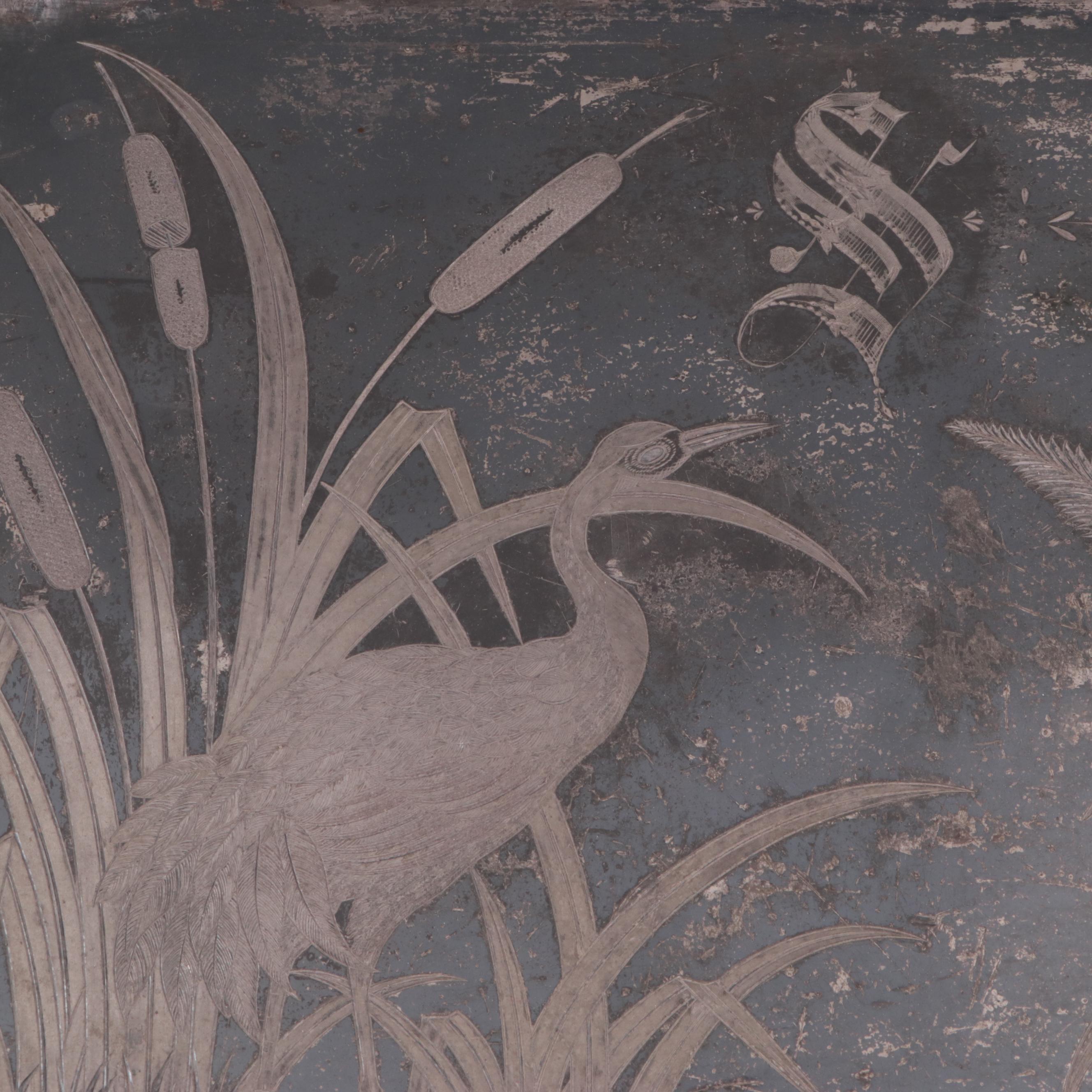 Pairpoint Mfg. Co. Aesthetic Movement Style Etched Silver Plate Tray