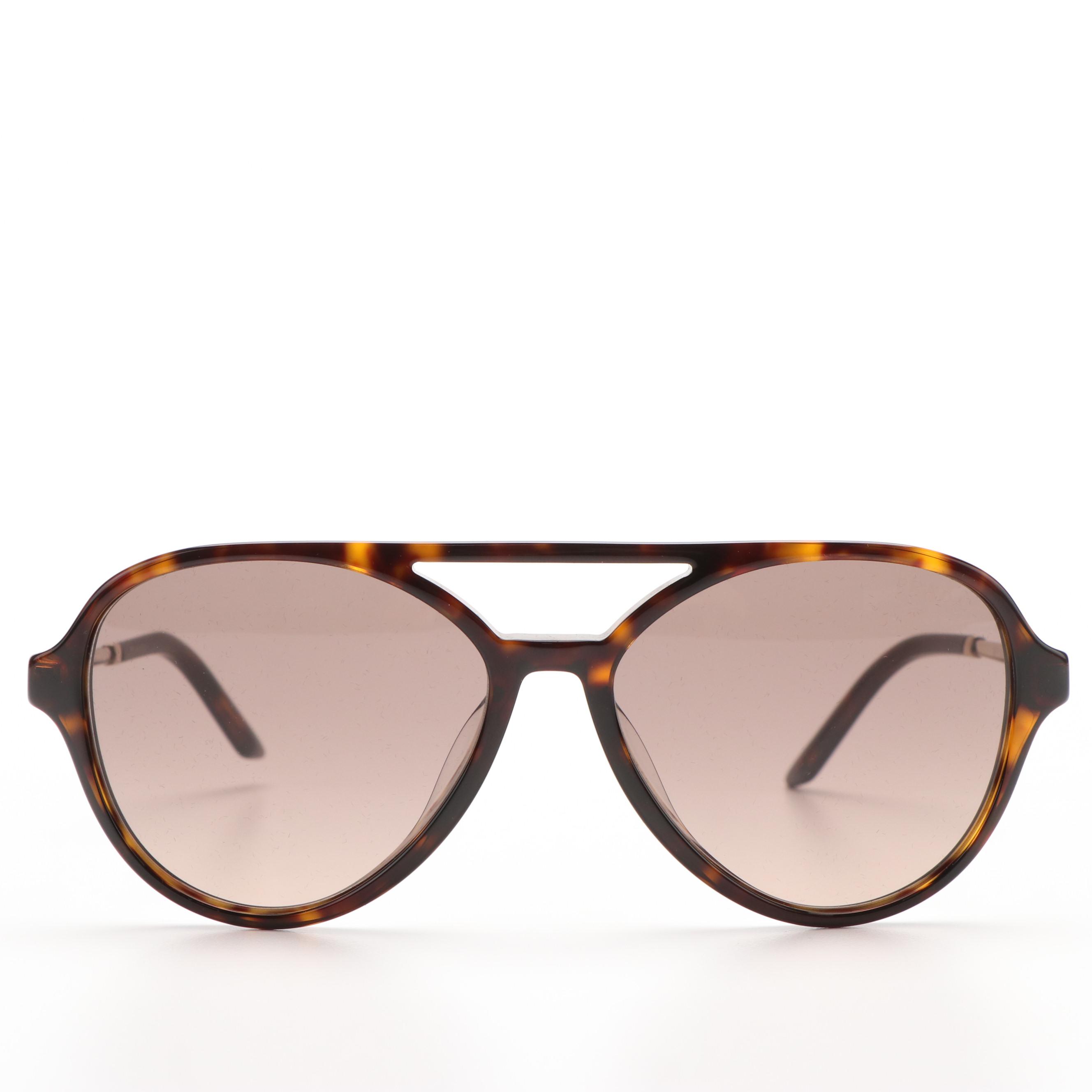 Prada PR13WSF Aviator Tortoise and Brown Gradient Sunglasses With Case