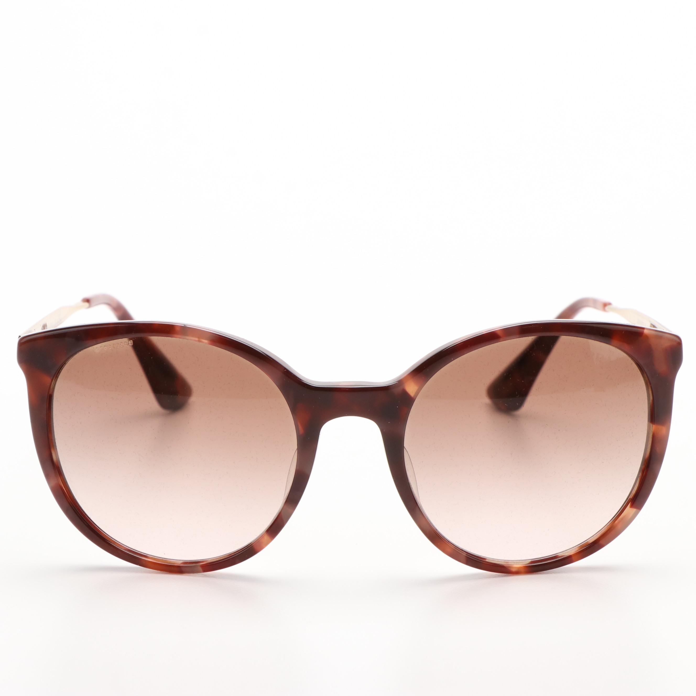 Prada PR17SSF Round Spotted Brown and Brown/Pink Gradient Sunglasses With Case