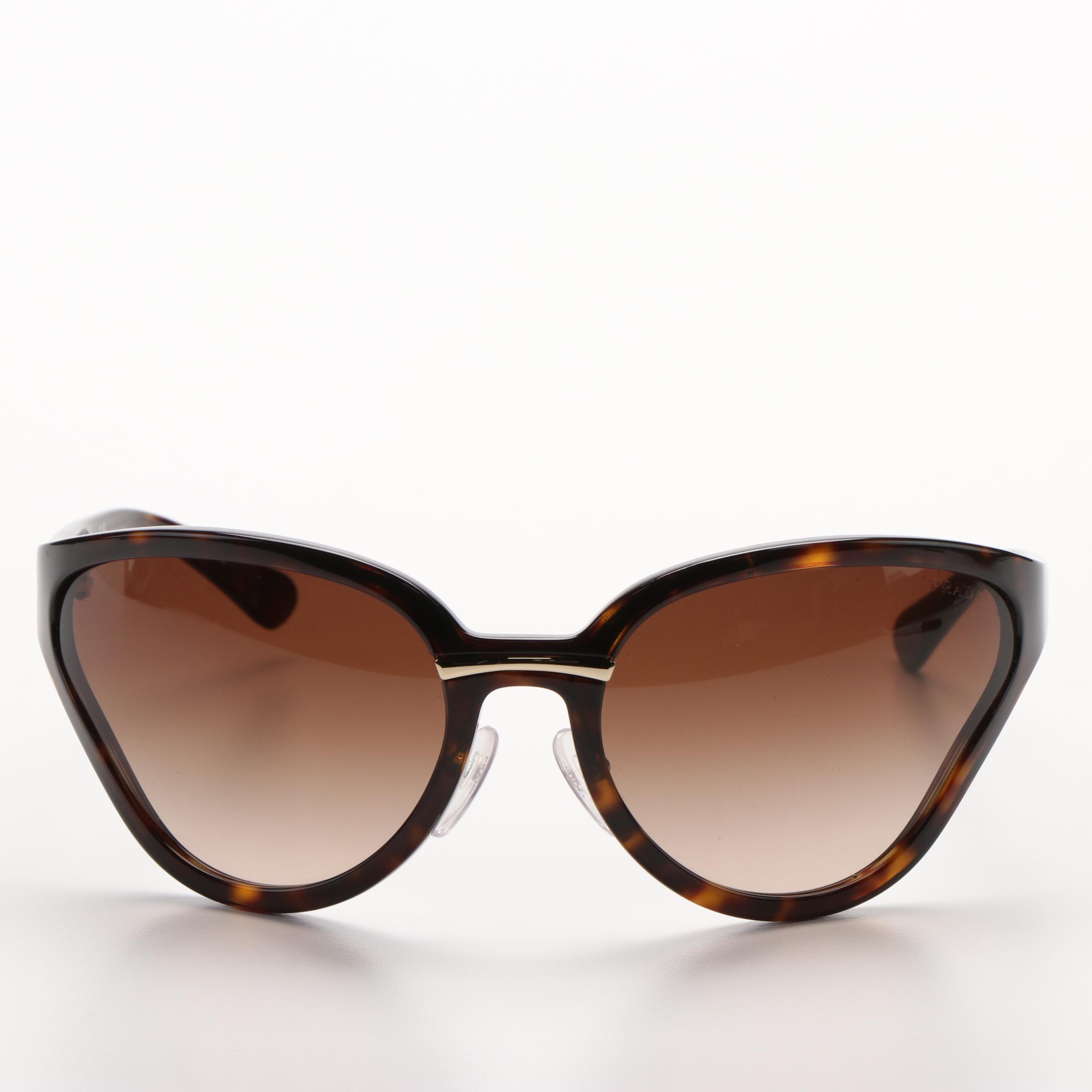 Prada PR22VS Butterfly Havana and Brown Gradient Sunglasses With Case
