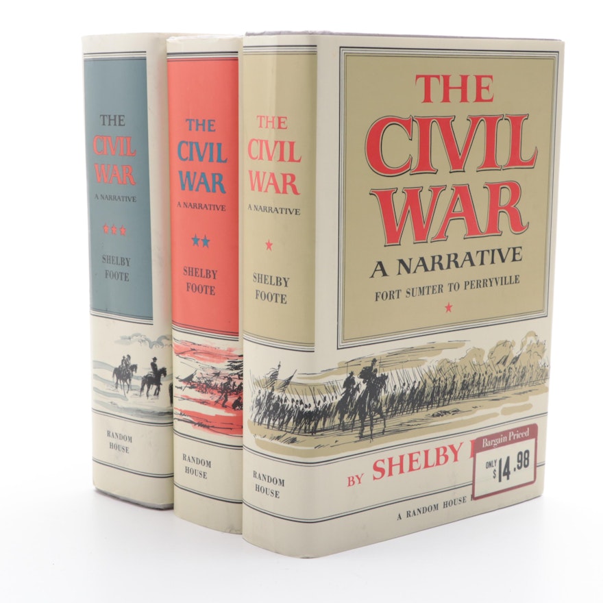 "The Civil War: A Narrative" Three-Volume Set by Shelby Foote