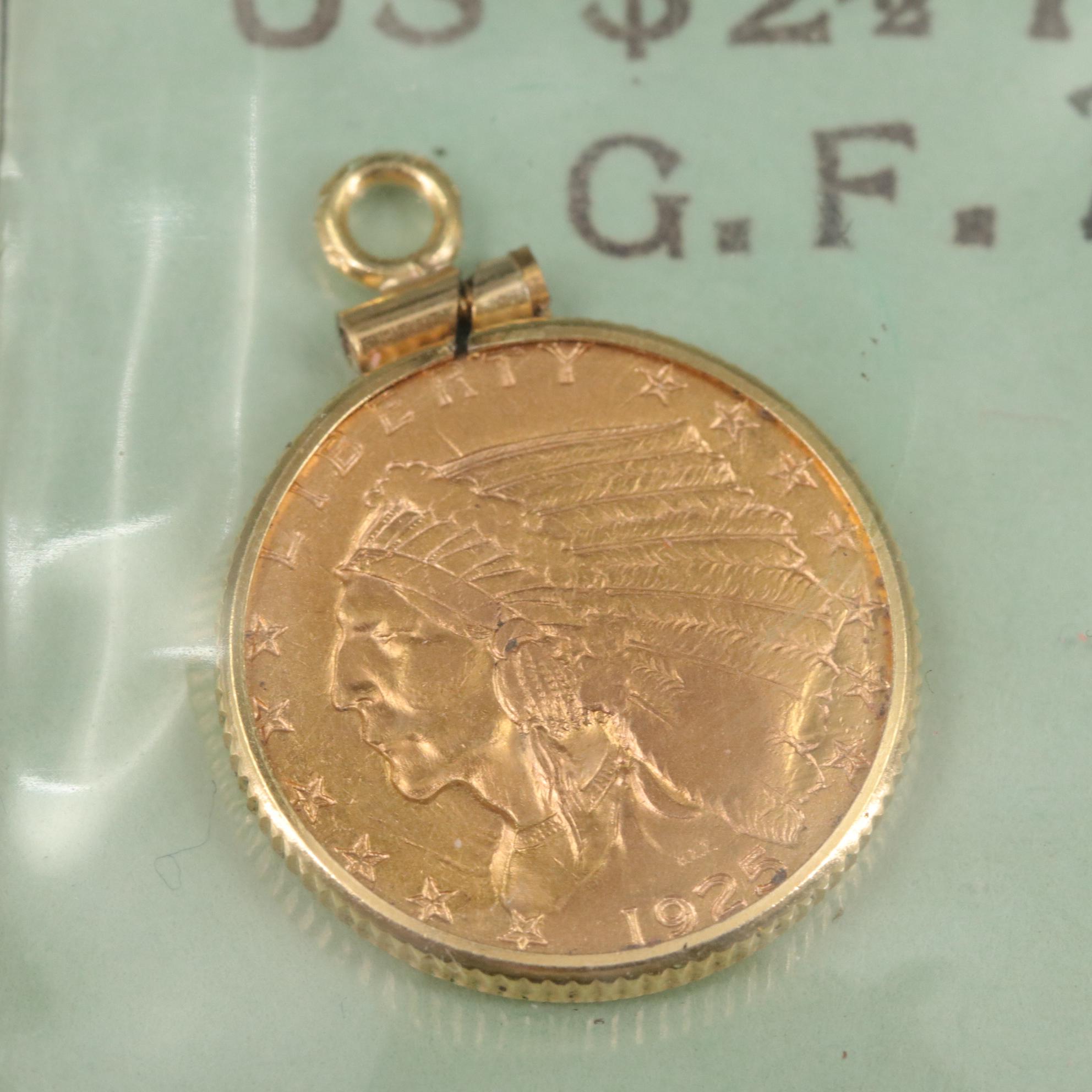1925-D Indian Head $2.50 Gold Quarter Eagle
