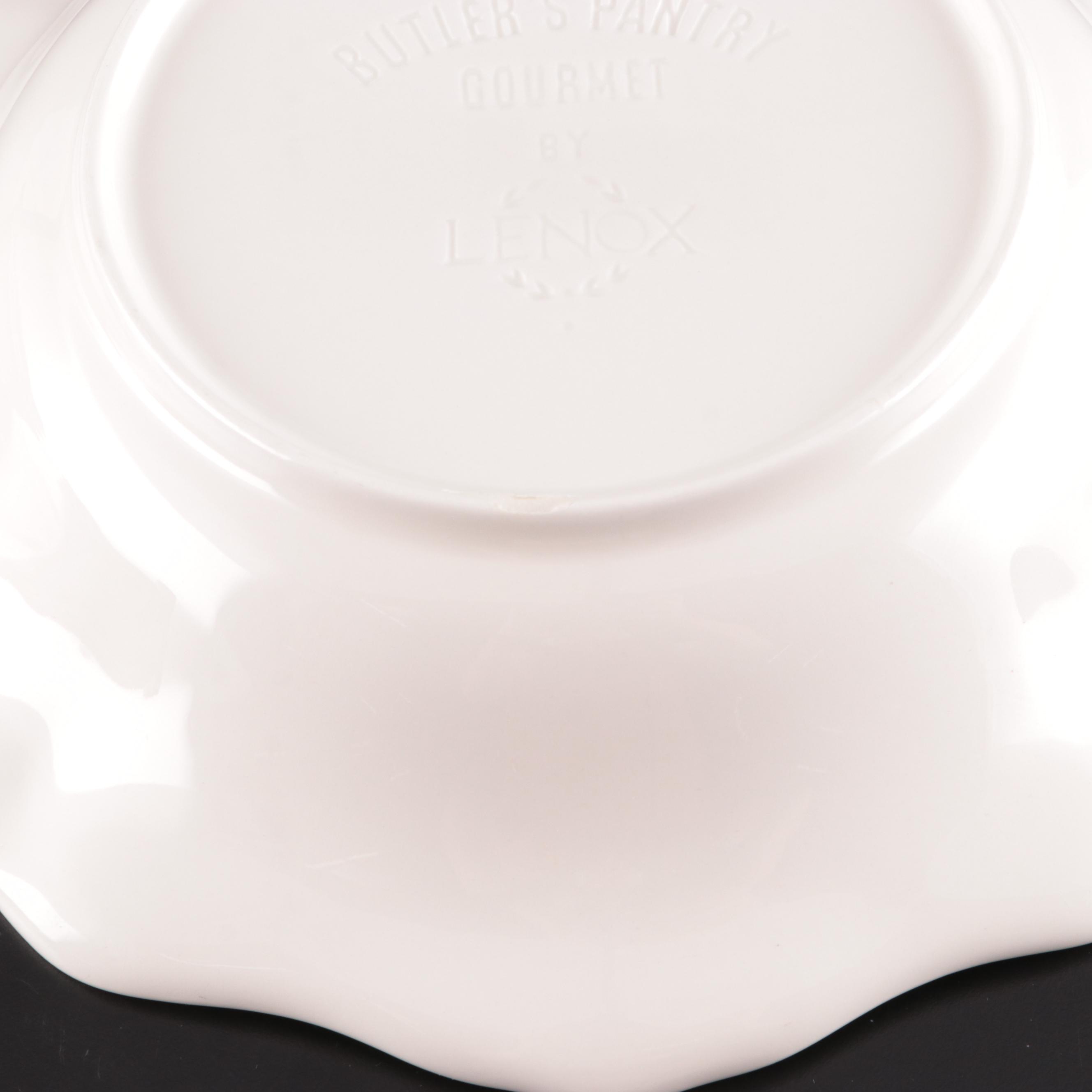 Lenox "Butler's Pantry" Plates with Other Tableware and Linens