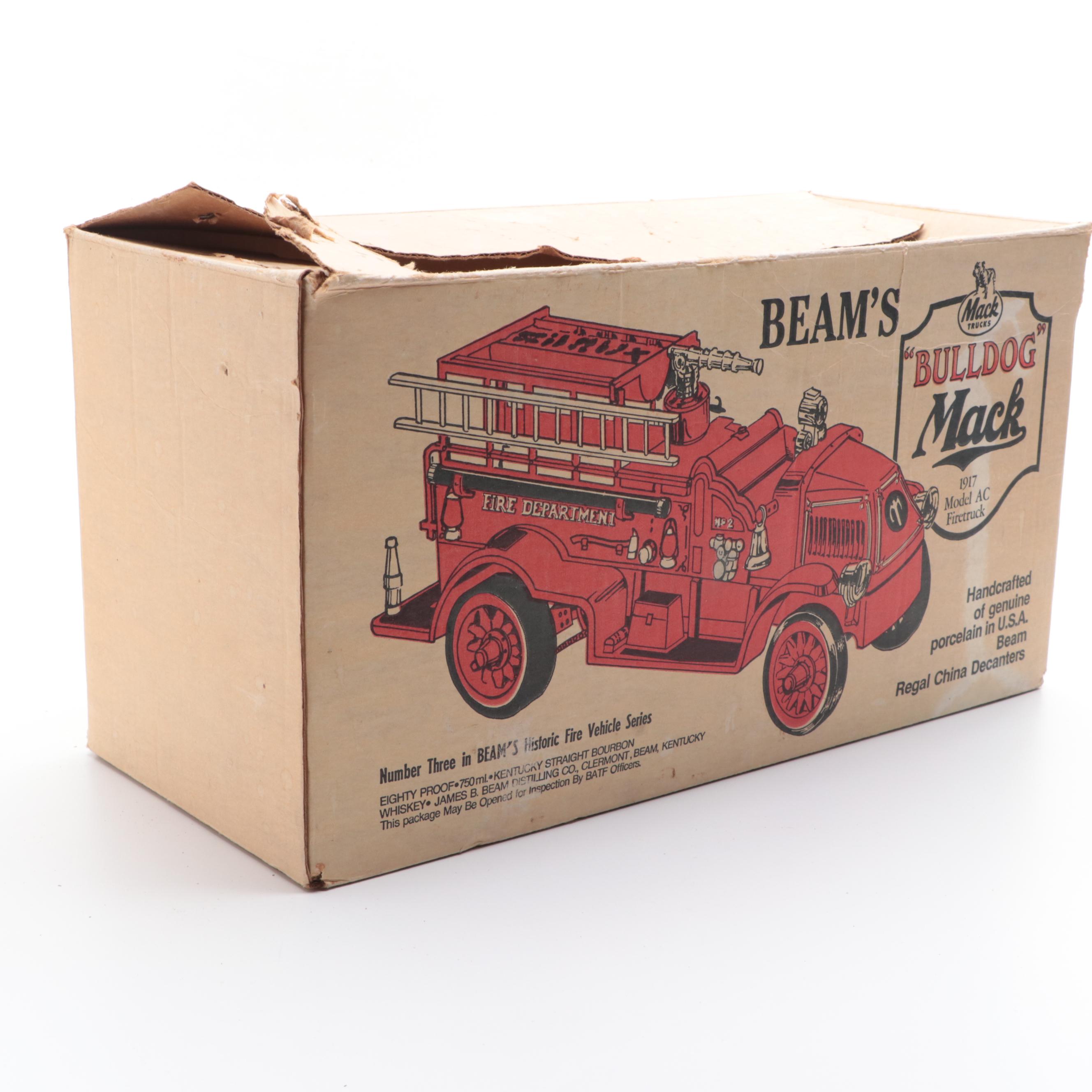 Jim Beam Mack "Bulldog" Fire Truck Whiskey Decanter
