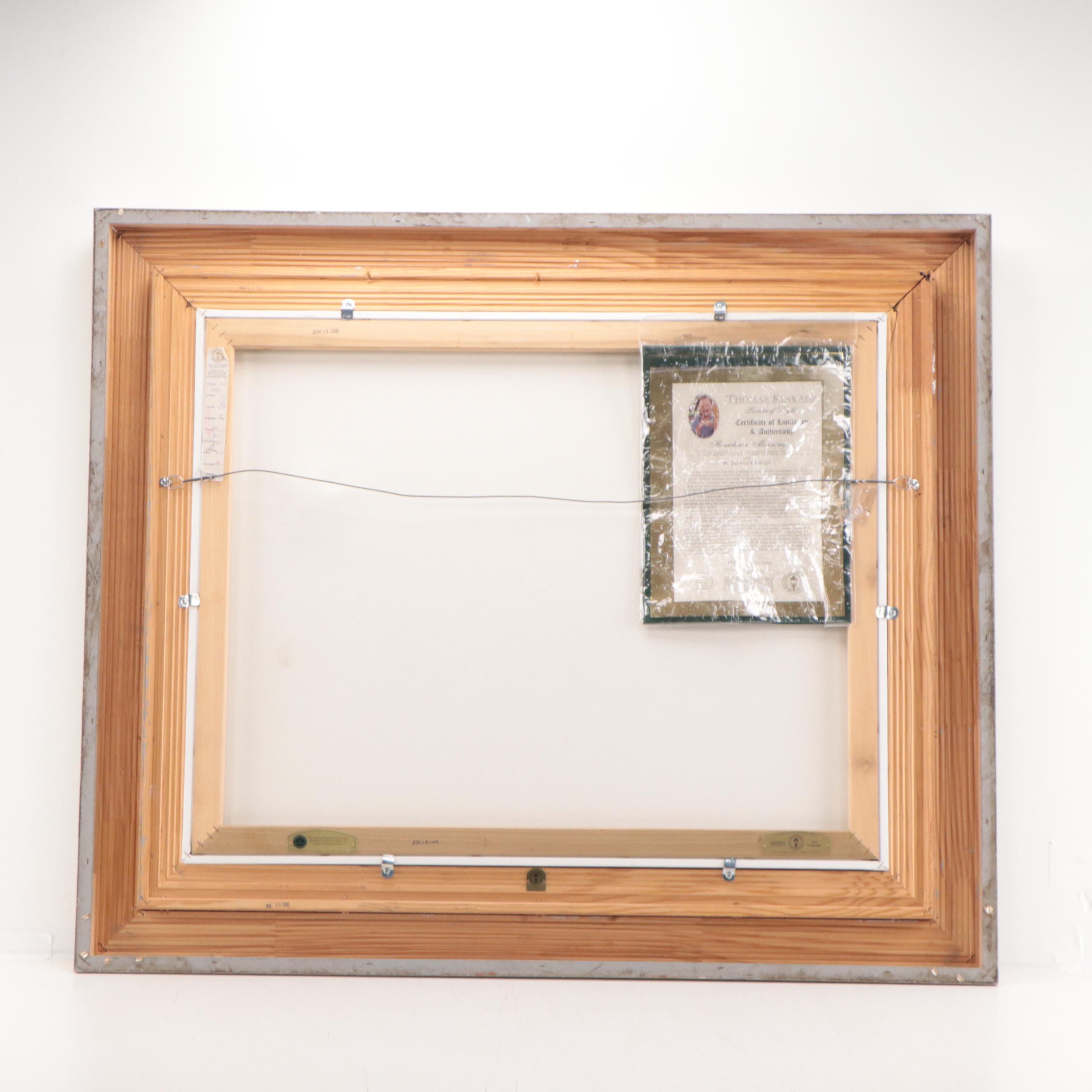 Thomas Kinkade Embellished Offset Lithograph "Hometown Morning"