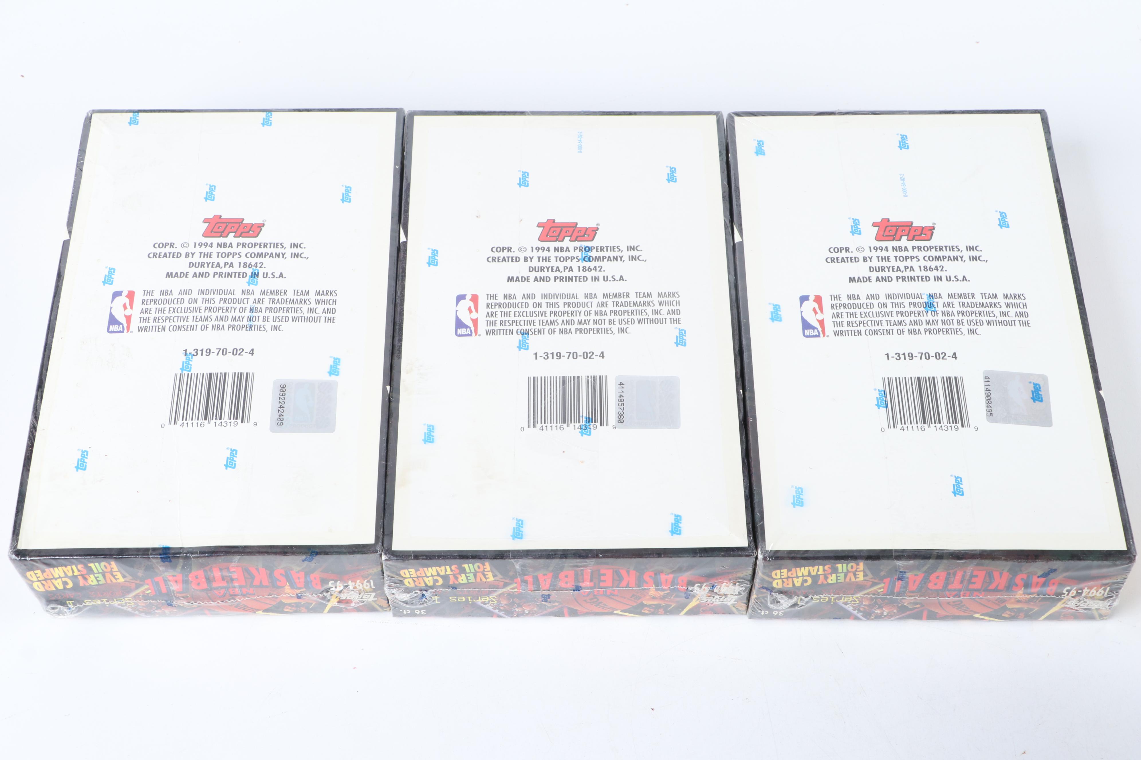 Skybox, Stadium Club, NBA Hoops, and More Sealed Basketball Card Boxes