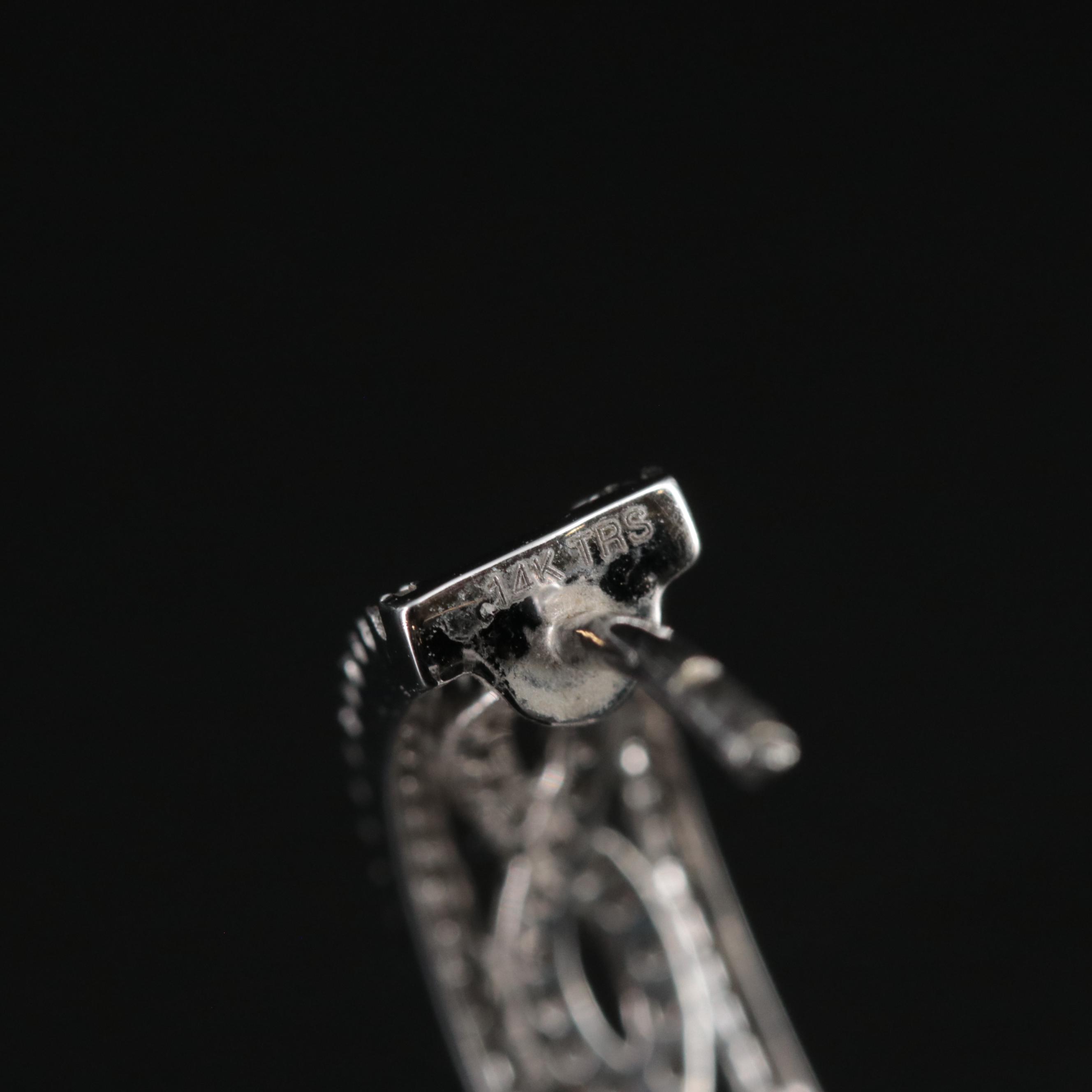 14K 0.70 CTW Diamond Hoop Earrings with Fancy Black Diamonds