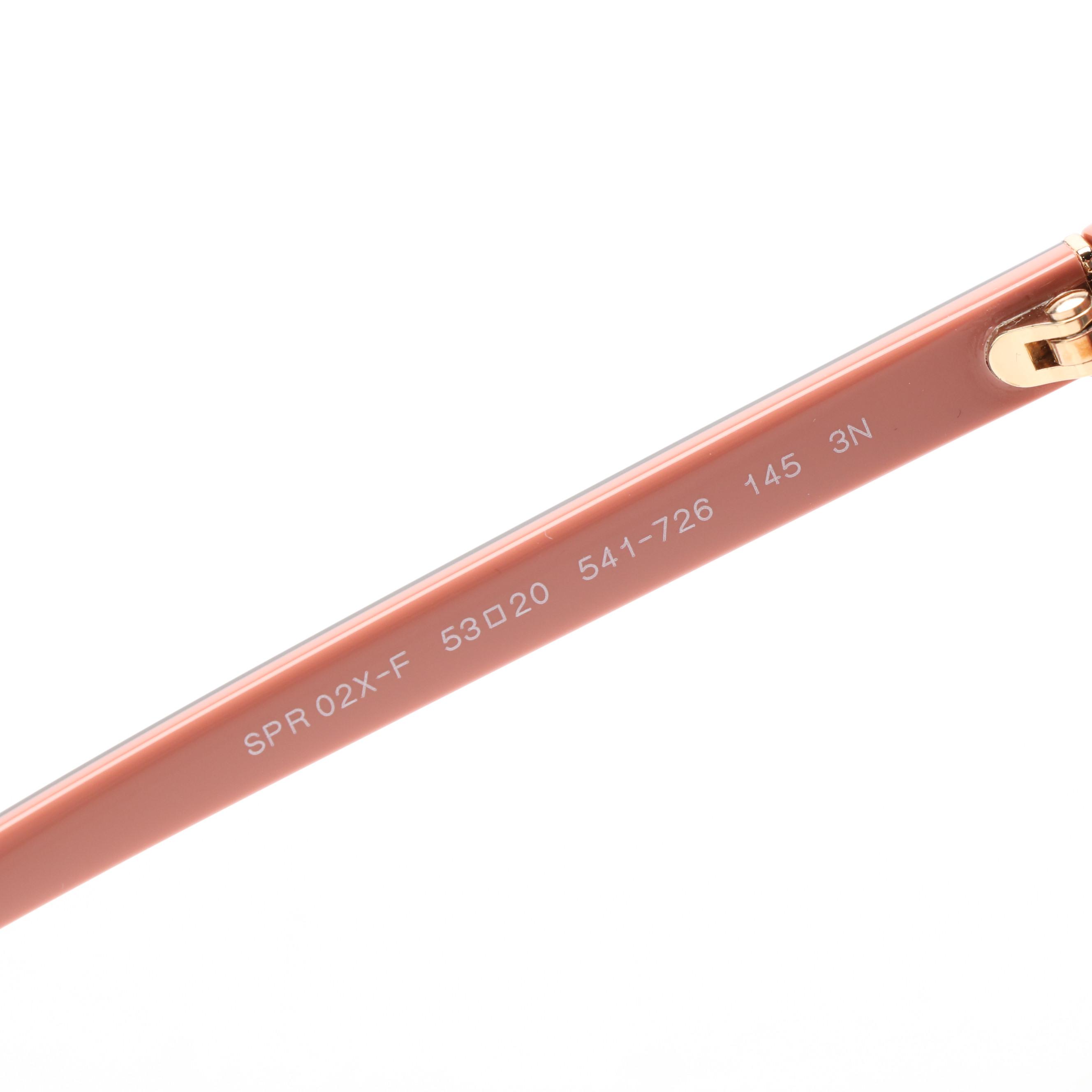 Prada PR02XSF Round Full Rim Black and Pink Sunglasses With Case