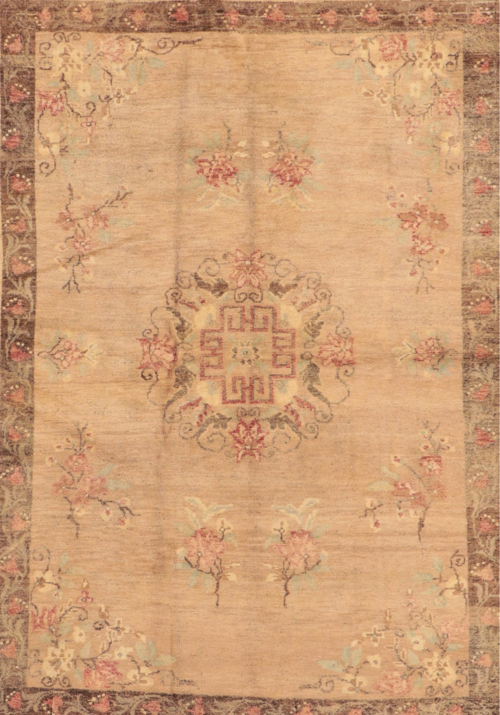 5'6 x 7'8 Hand-Knotted Turkish Oushak Area Rug