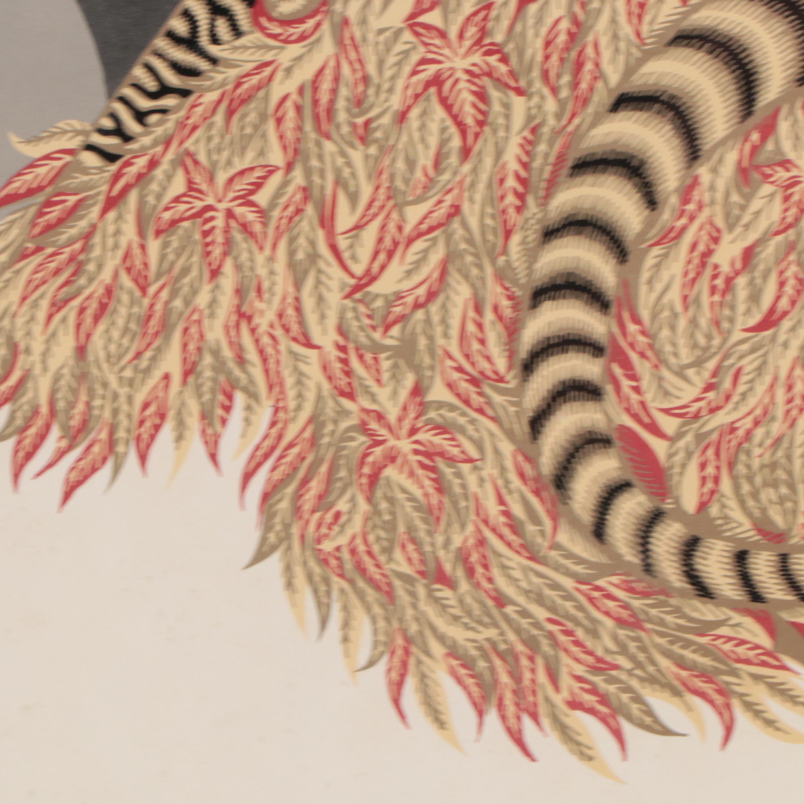 Lithograph After Erté "Tiger Lady in Tree"
