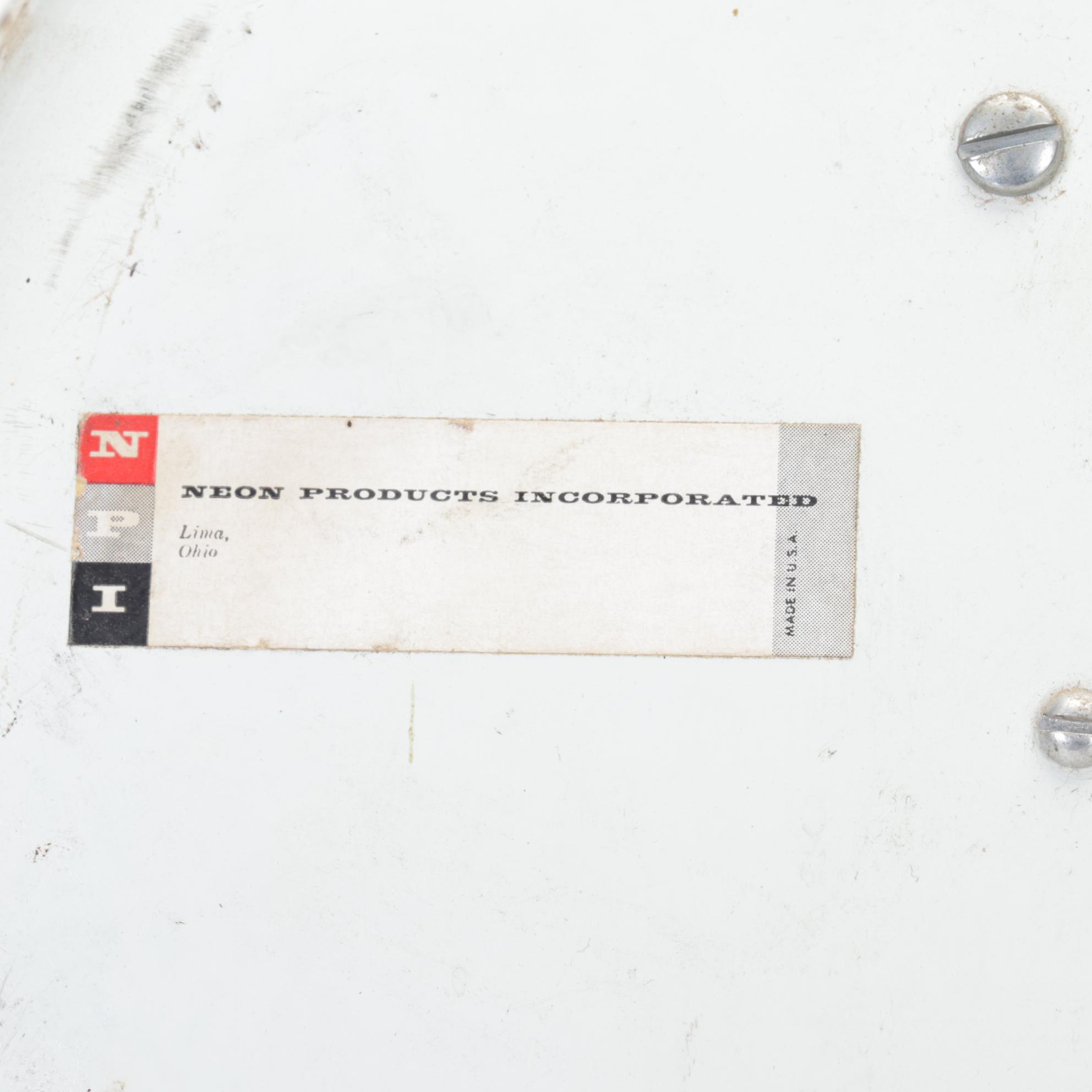 Briggs & Stratton Gasoline Engines Illuminated Advertising Clock, Mid-20th C.