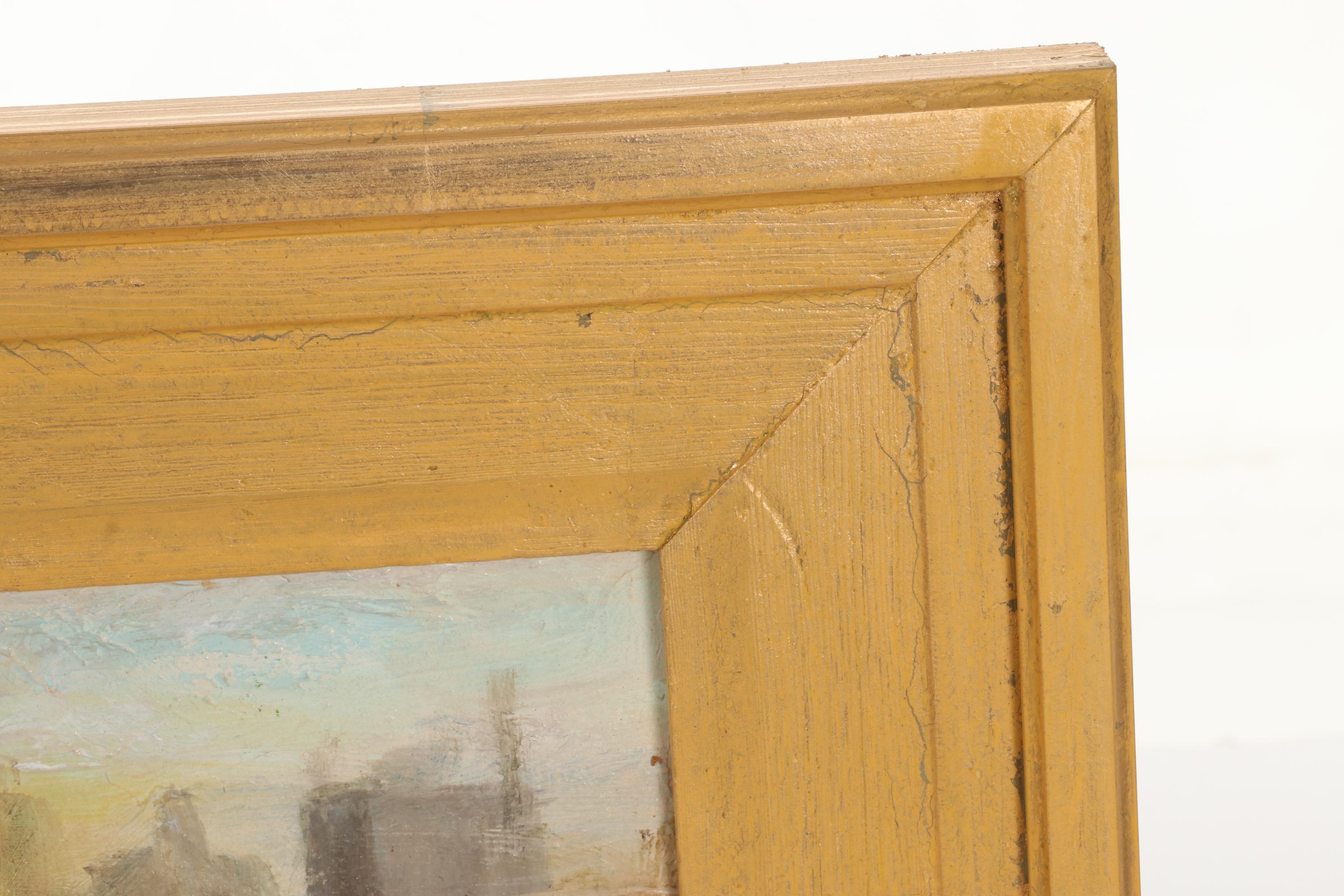 Oil Painting of Children Playing Outside