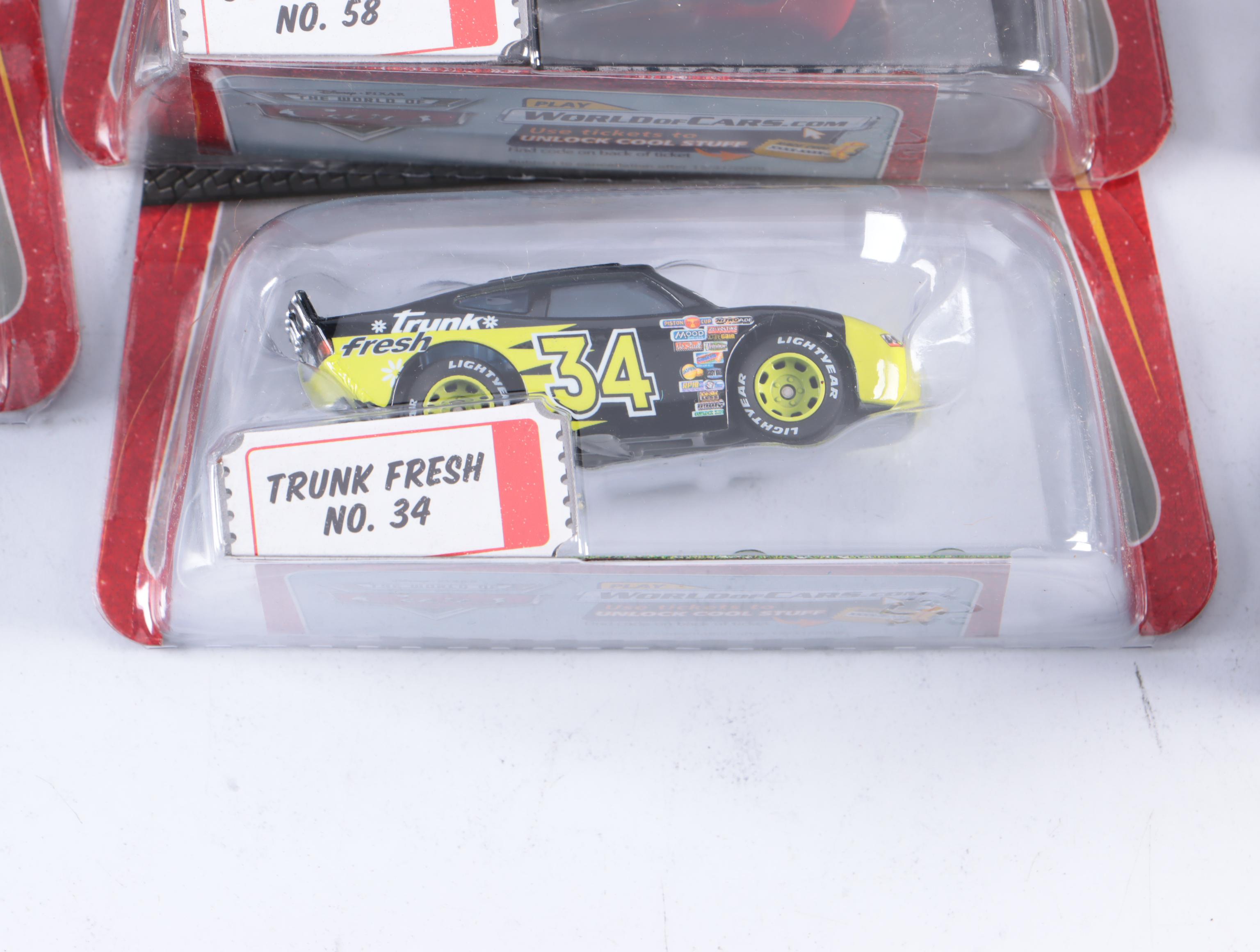 Disney/Pixar's "Cars" Mattel Diecast Character Stock Cars With Oval Carry Case