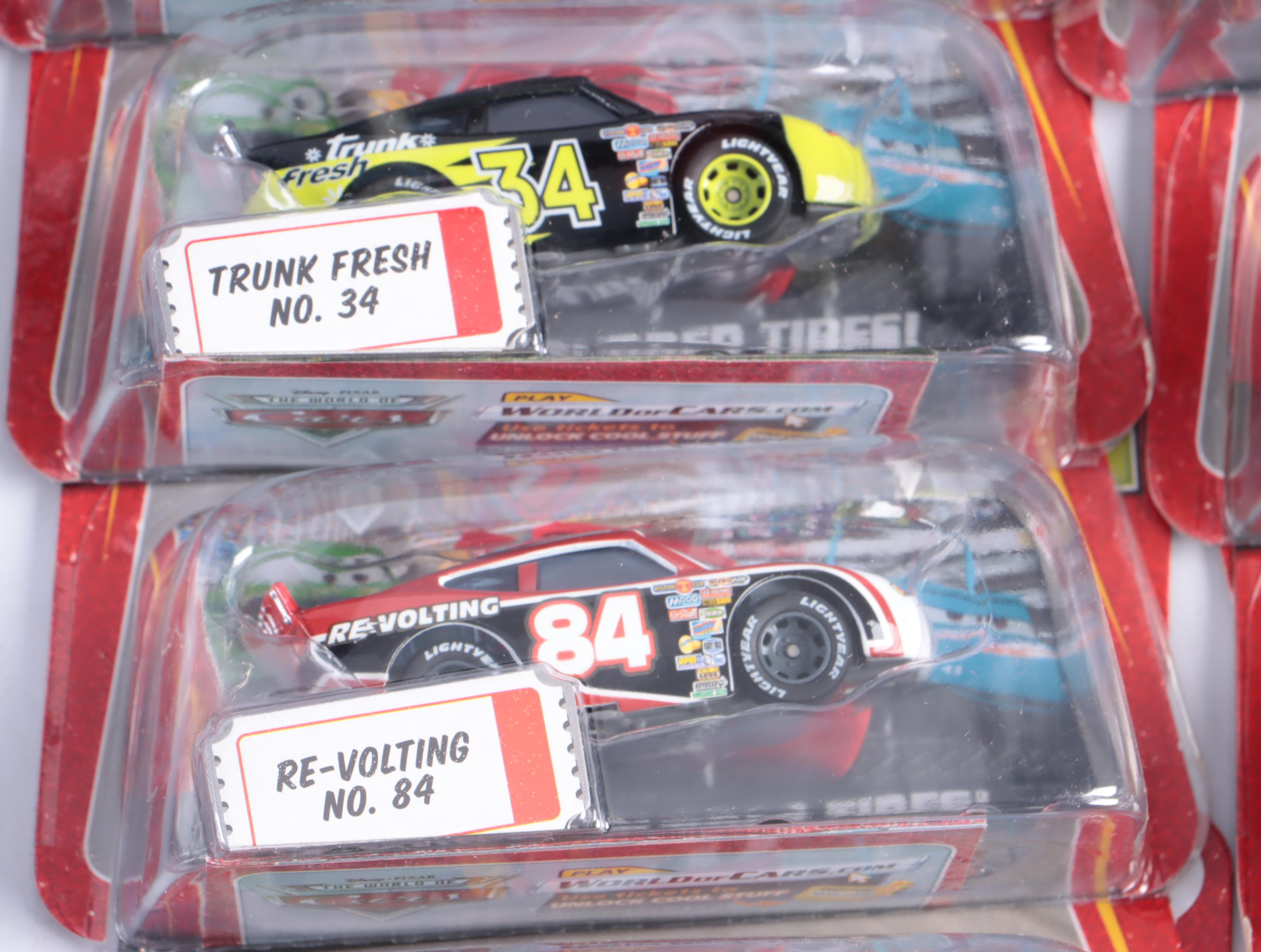 Disney/Pixar's "Cars" Mattel Diecast Character Stock Cars With Oval Carry Case