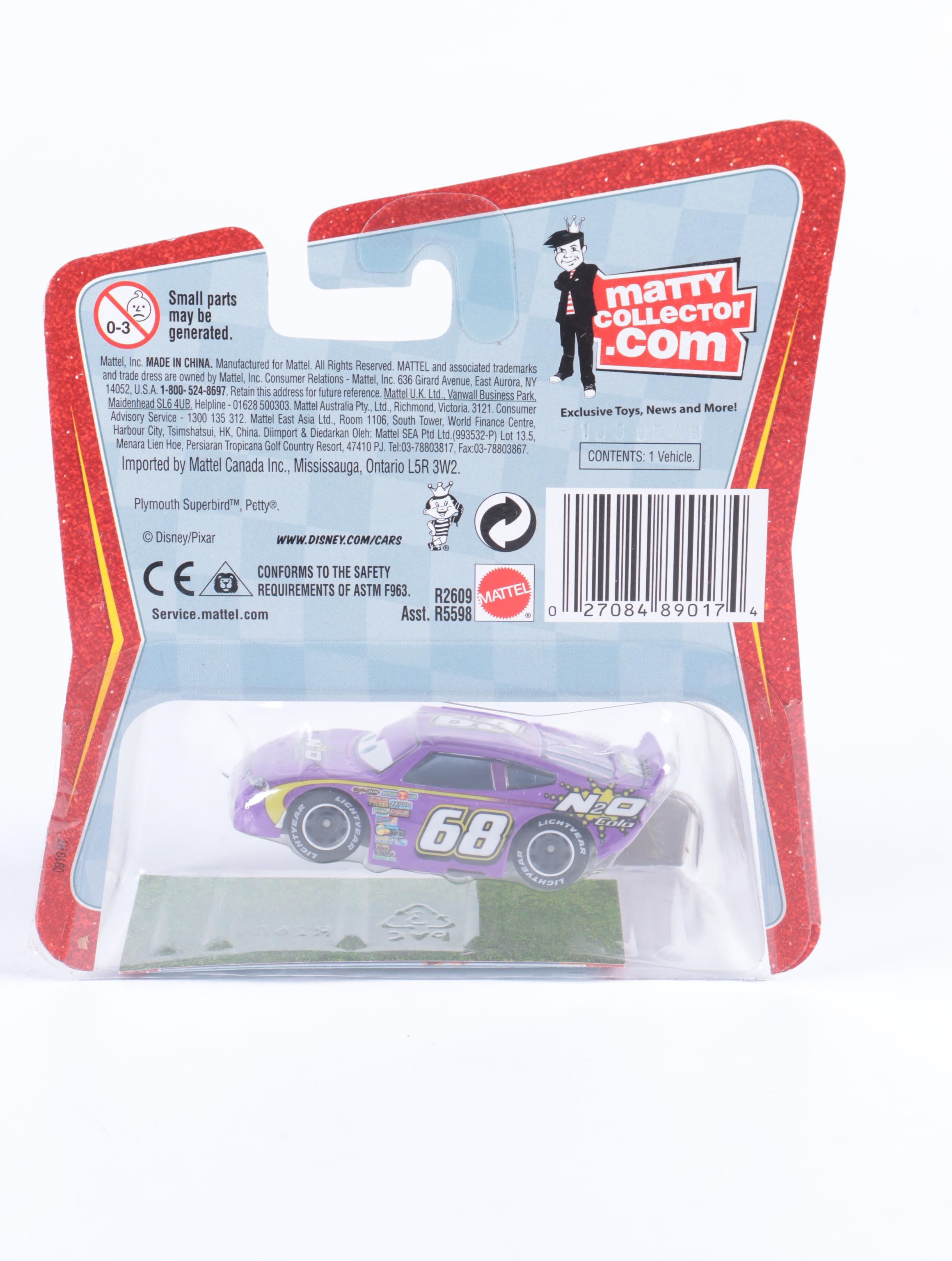 Disney/Pixar's "Cars" Mattel Diecast Character Stock Cars With Oval Carry Case