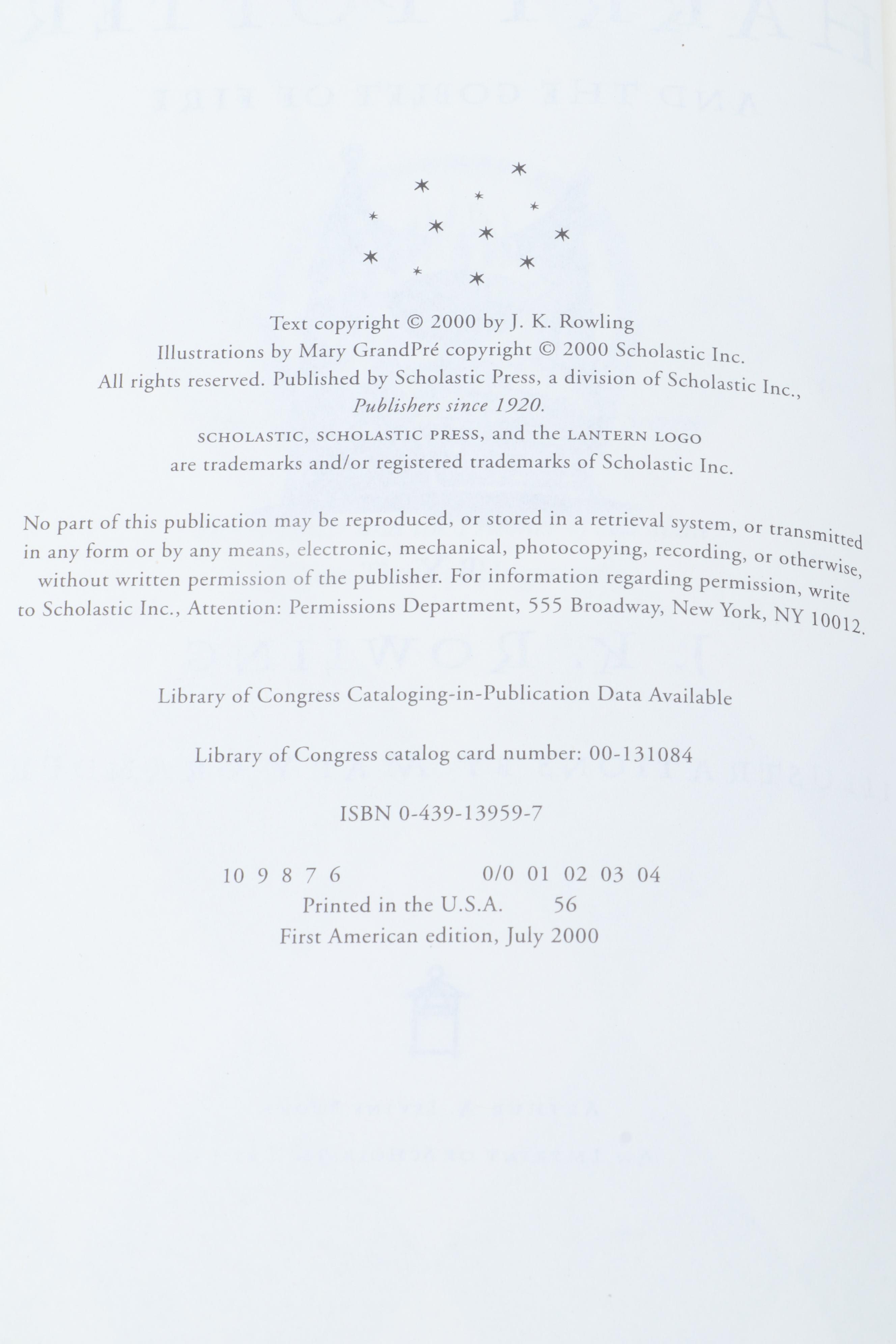 First American Edition "Harry Potter" Complete Series by J. K. Rowling