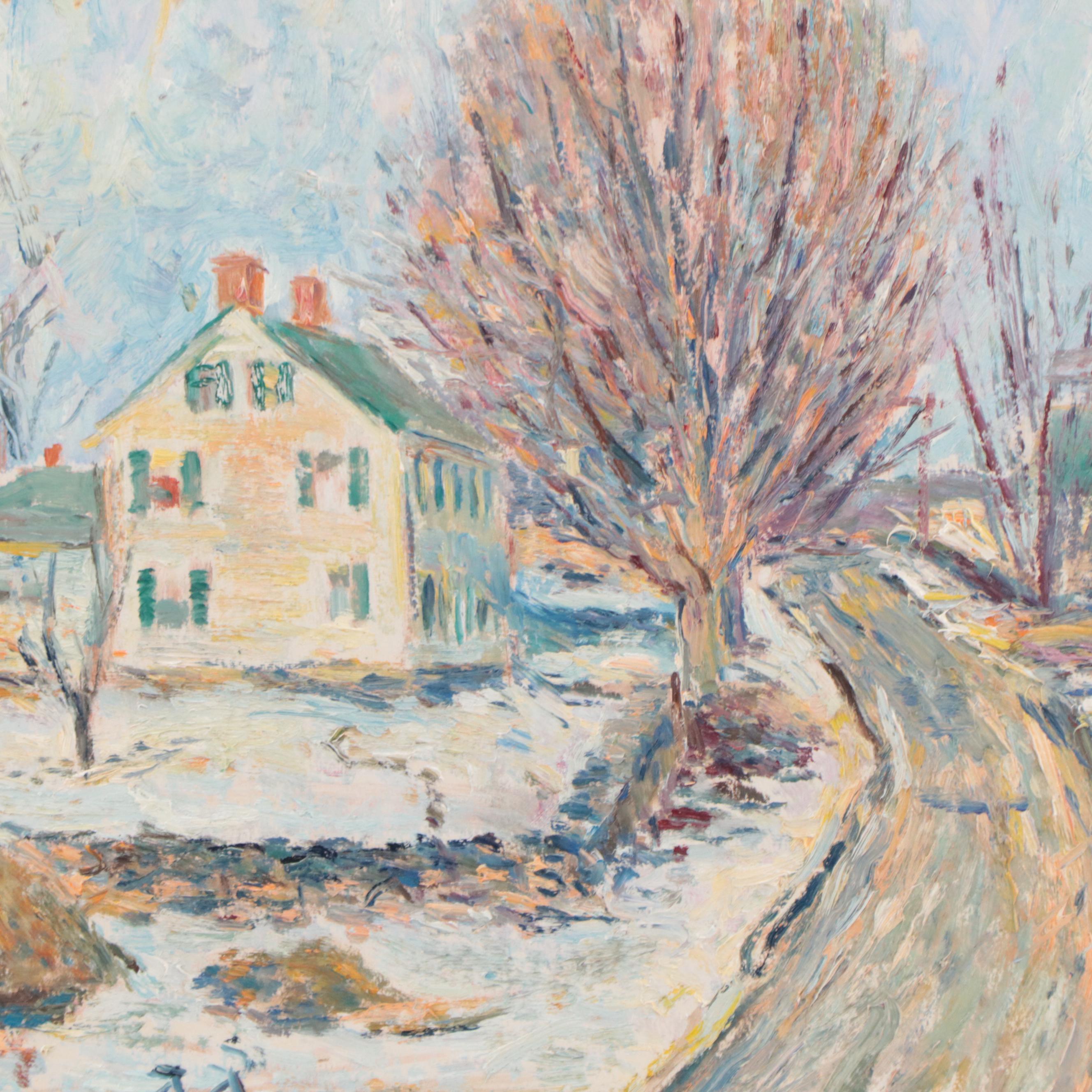 Oil Painting of a Winter Landscape