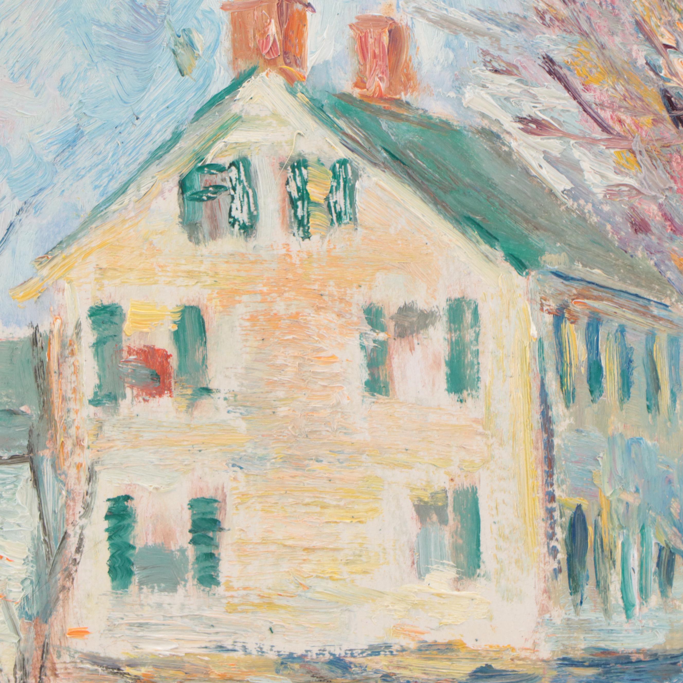 Oil Painting of a Winter Landscape