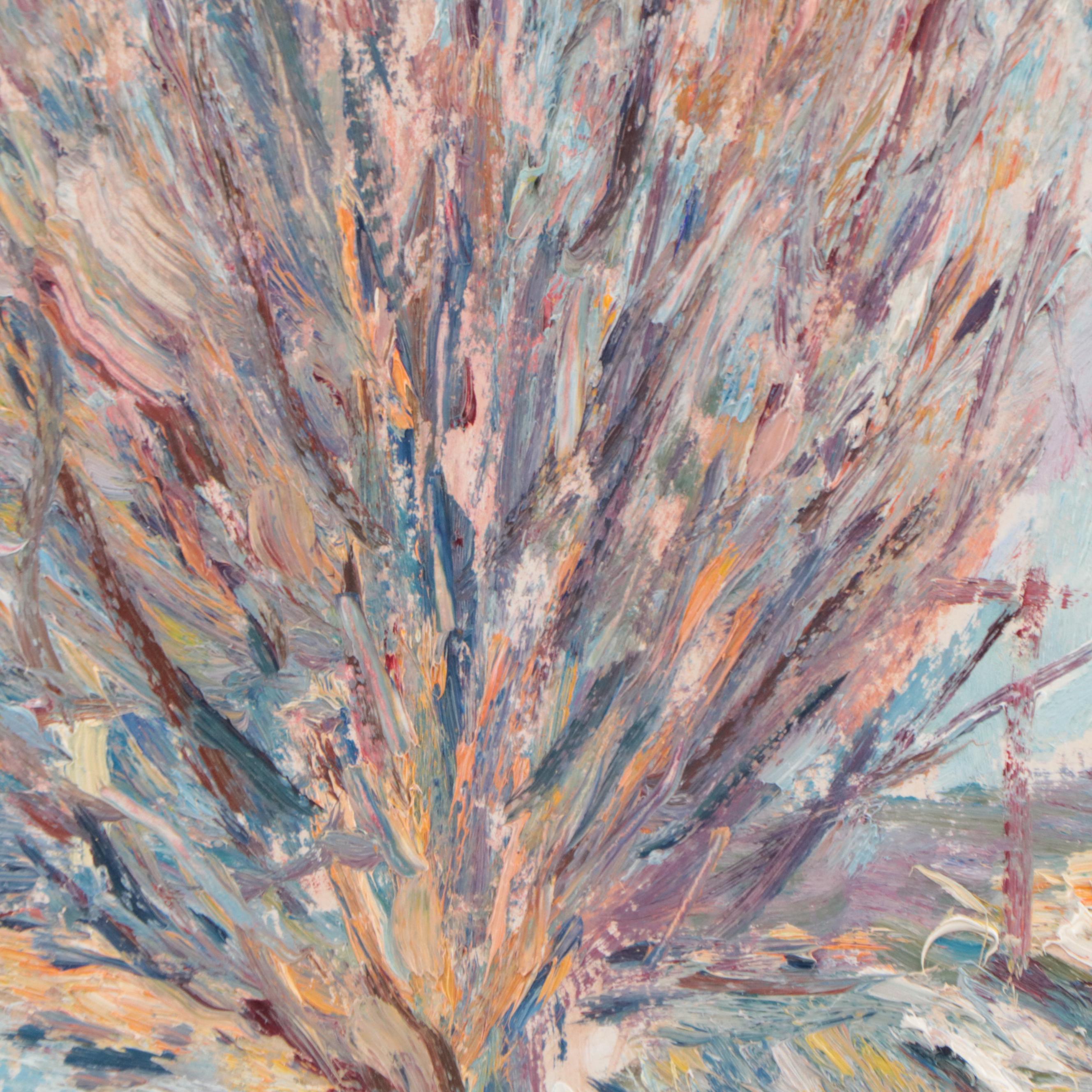 Oil Painting of a Winter Landscape