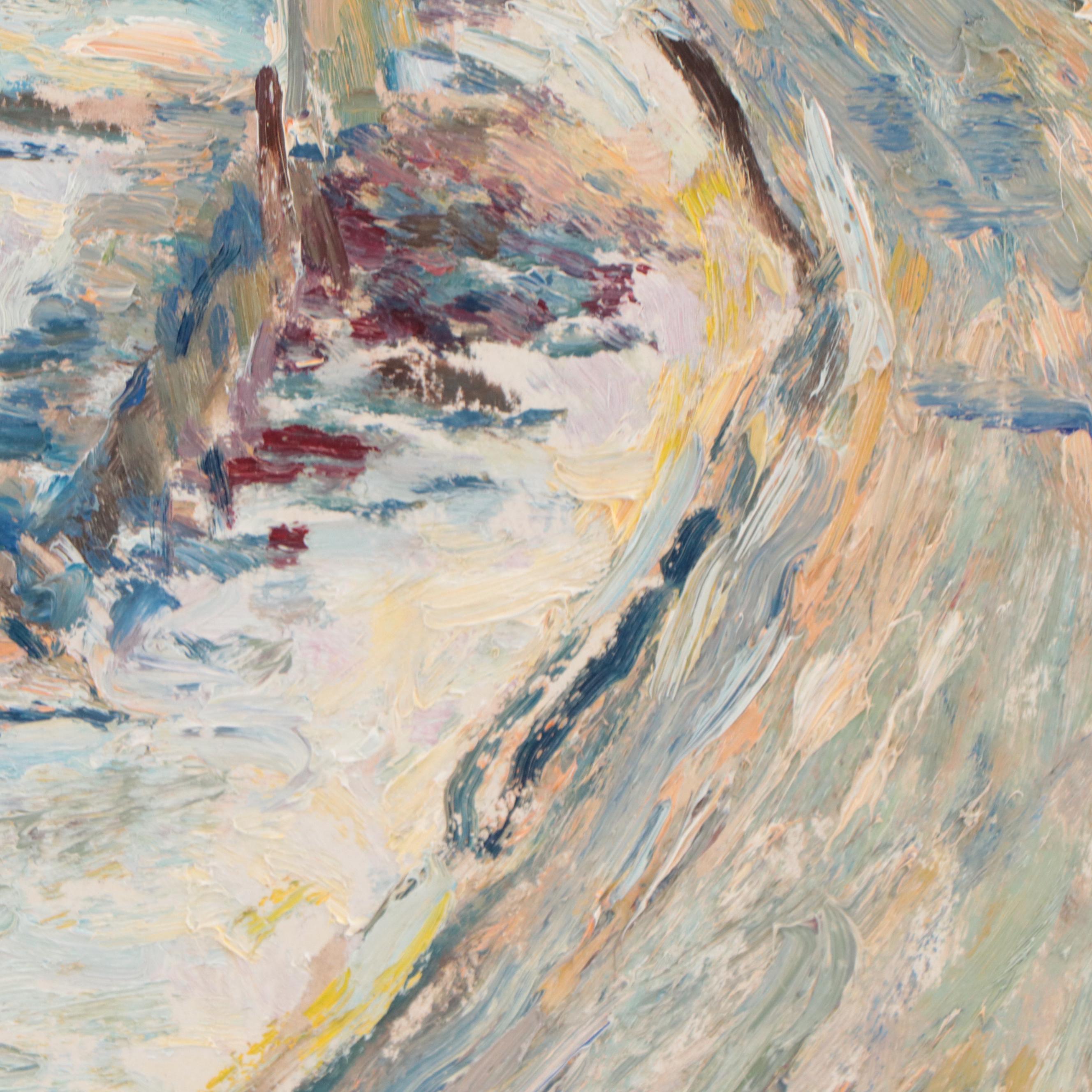 Oil Painting of a Winter Landscape