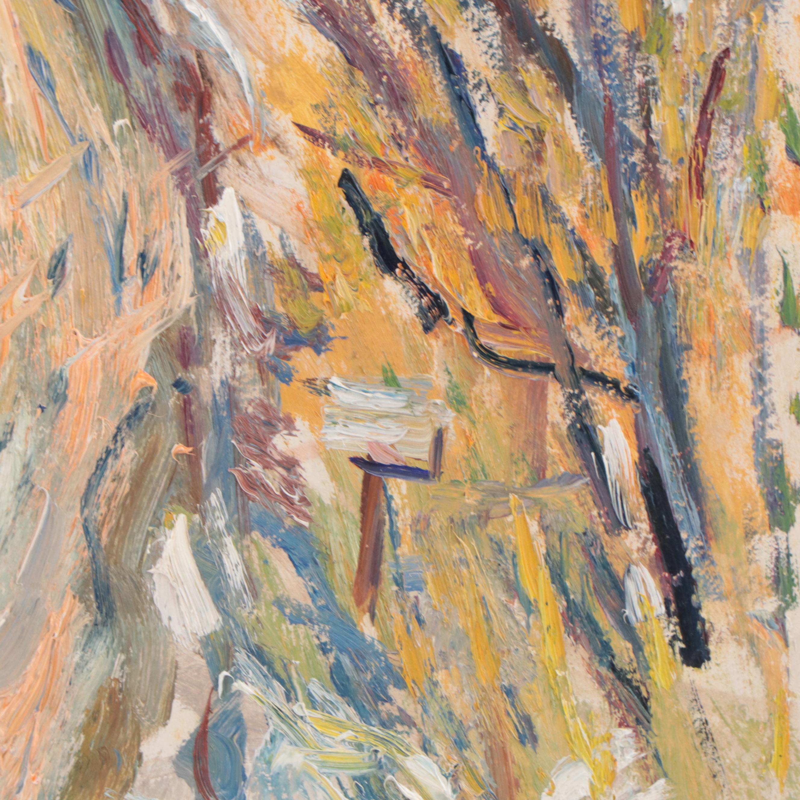 Oil Painting of a Winter Landscape