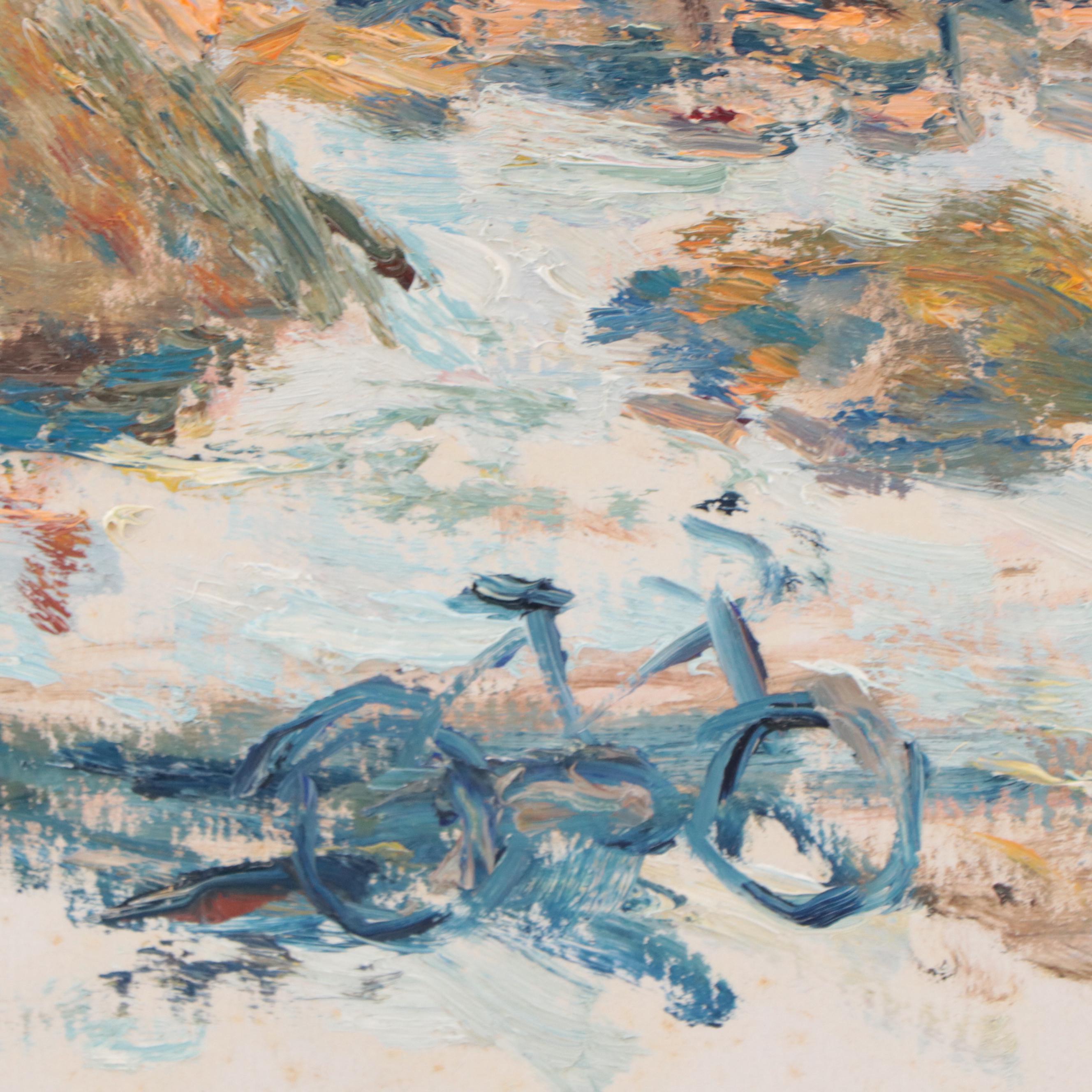 Oil Painting of a Winter Landscape